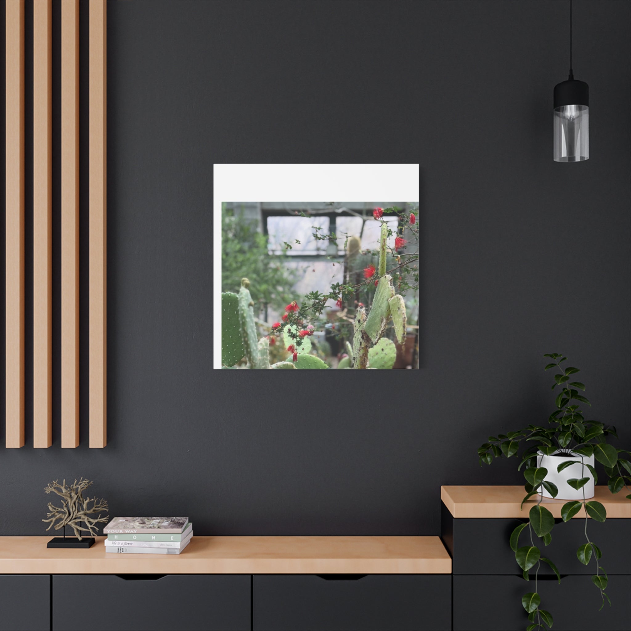 Cactus Wall Art Print, Nature Home Decor, Bohemian Style Artwork, Botanical Gift, Succulent Canvas