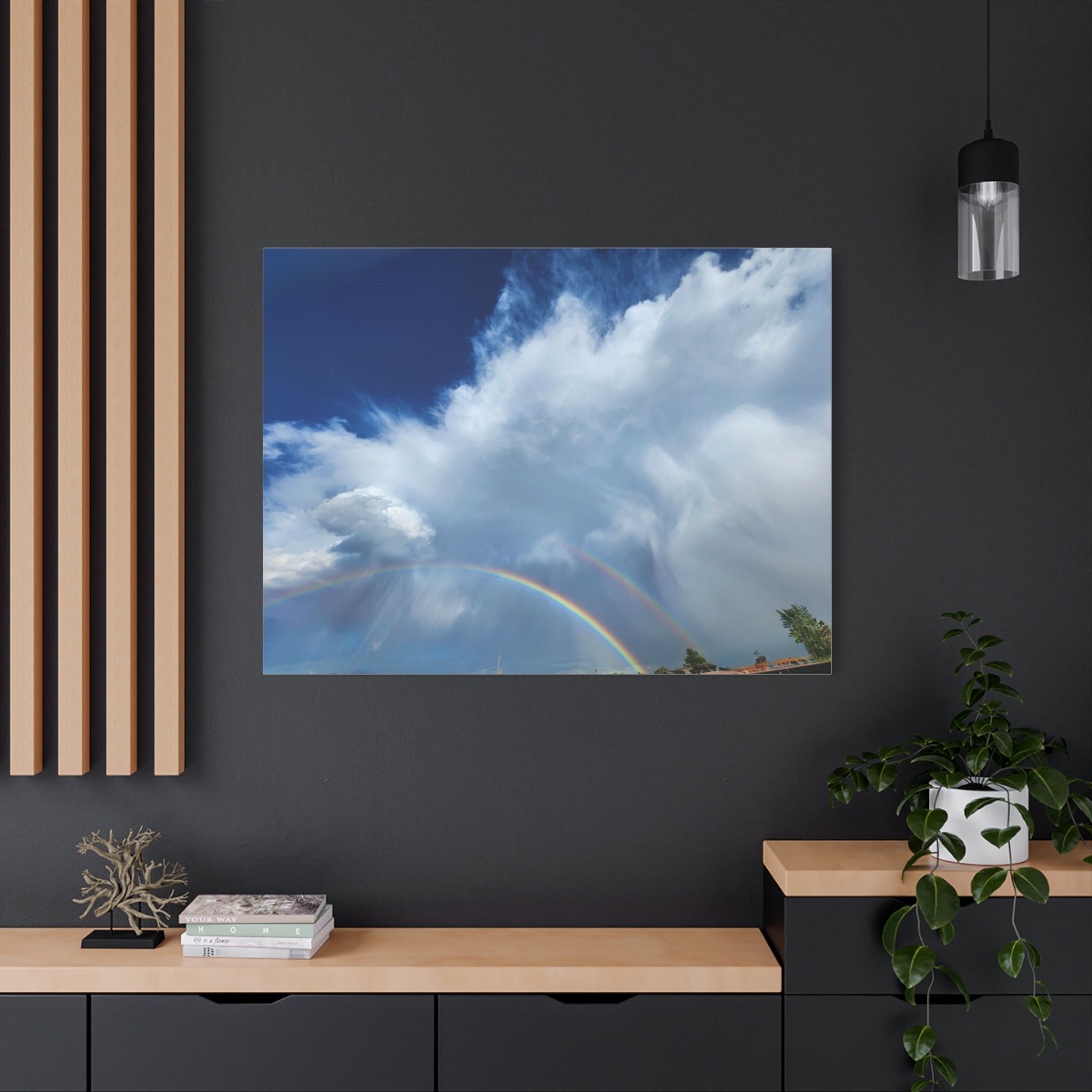 Rainbow Cloud Art Canvas Print, Stretched Wall Decor, Home/Office Art, Gift for Nature Lovers, Gallery Wall Accent