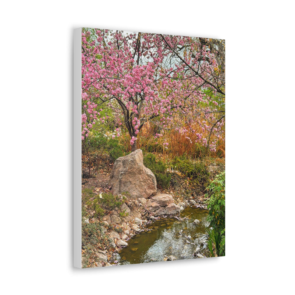 Canvas Wall Art, Pink Blossom Landscape Decor, Nature Photograph, Floral Print, Spring Home Decor, Gift for Nature Lovers