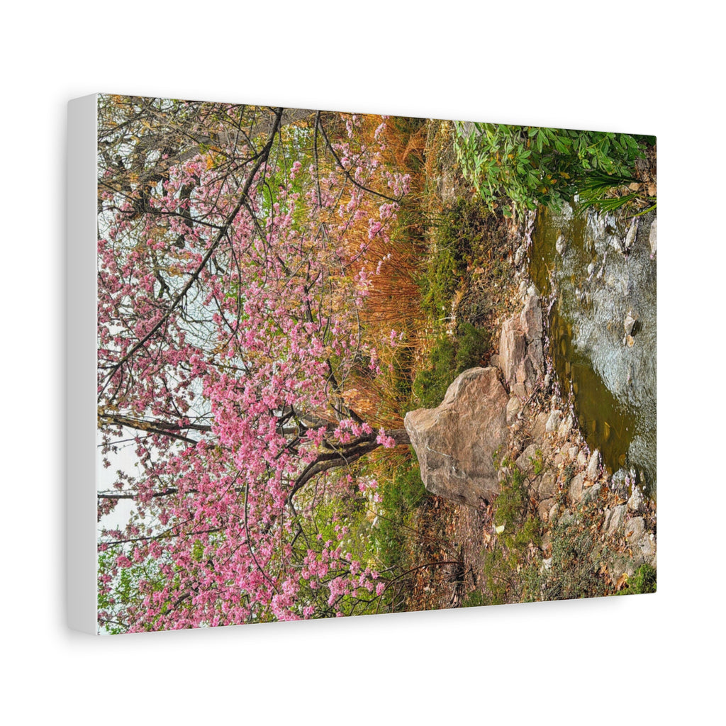 Blossoming Serenity Canvas Print, Floral Wall Art, Nature Decor, Home Aesthetic, Gift Idea for Garden Lovers, Spring Decor