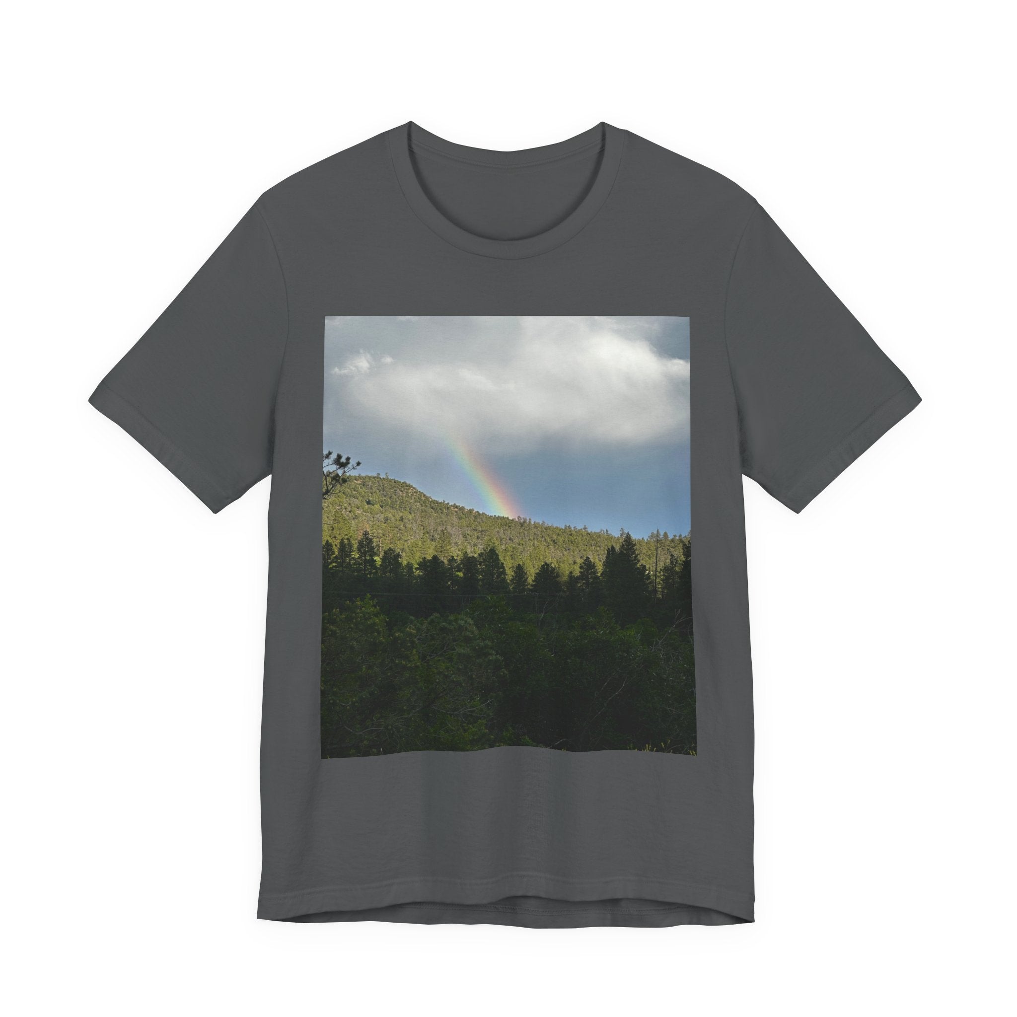 Unisex Rainbow Mountains Tee - Nature Lover Gift, Outdoor Apparel, Graphic Tee, Adventure Shirt, Eco-Friendly Top