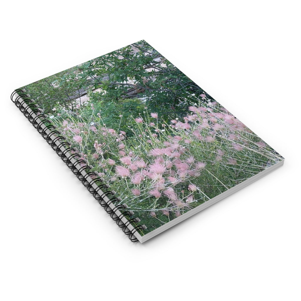 Blush Floral Spiral Notebook - Ruled Lines for Notes, Journaling, Writing, Gift, School, Study