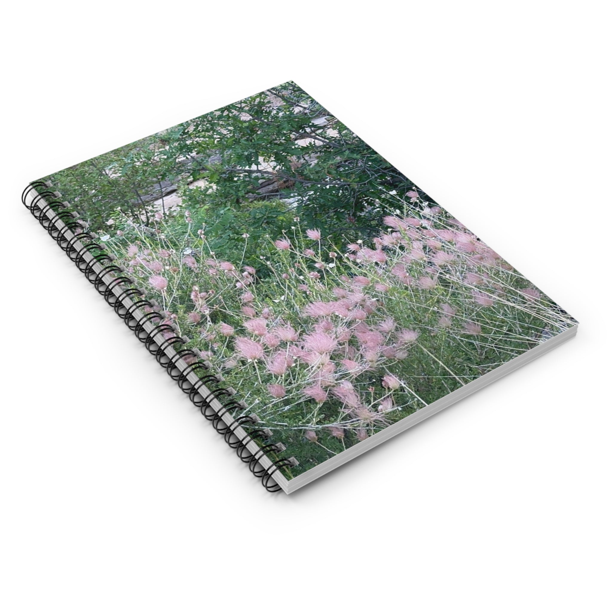 Blush Floral Spiral Notebook - Ruled Lines for Notes, Journaling, Writing, Gift, School, Study