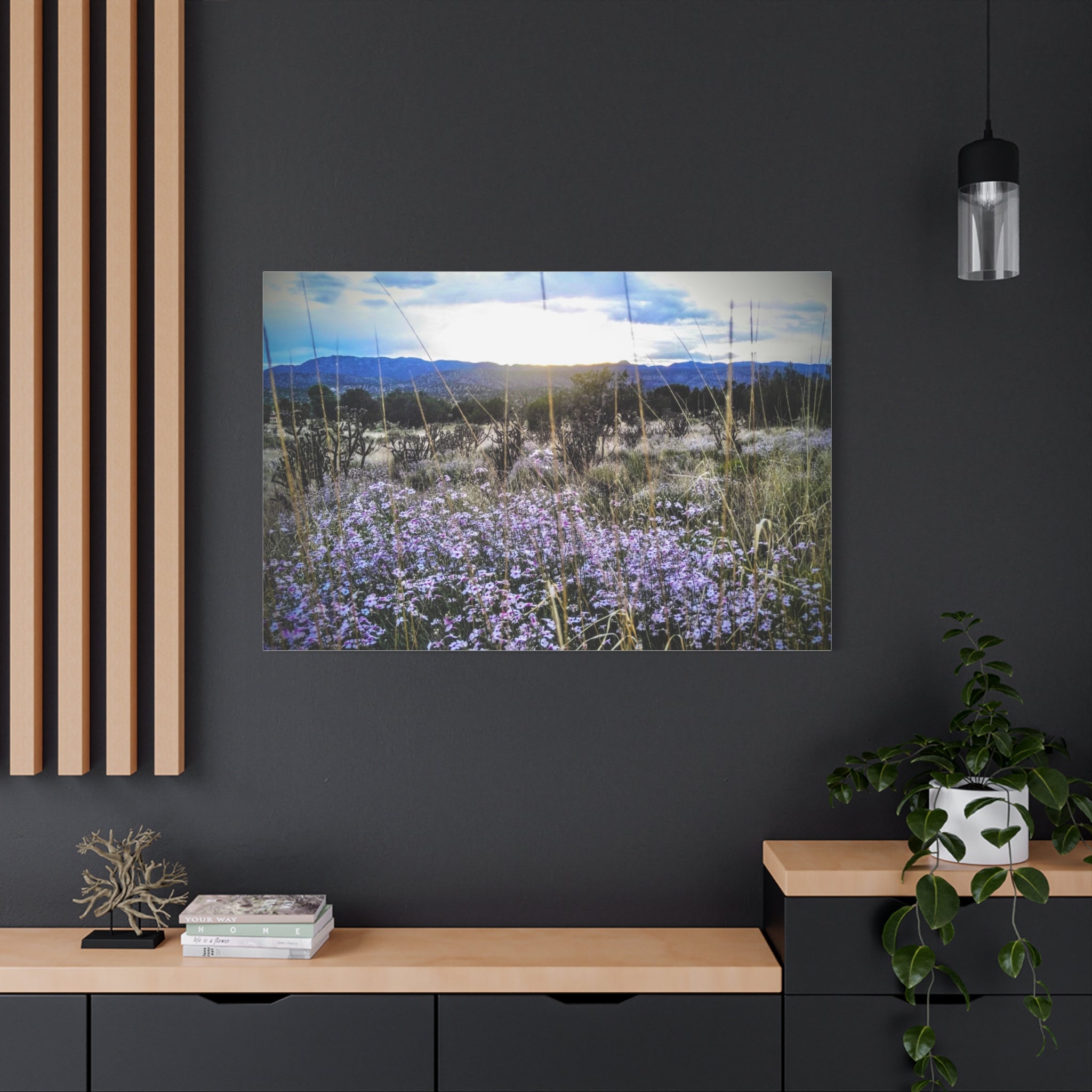 Framed Botanical Wall Art, Floral Canvas Print, Nature Decor, Home Interior Art, Gift for Garden Lovers, Beautiful Flower Landscape