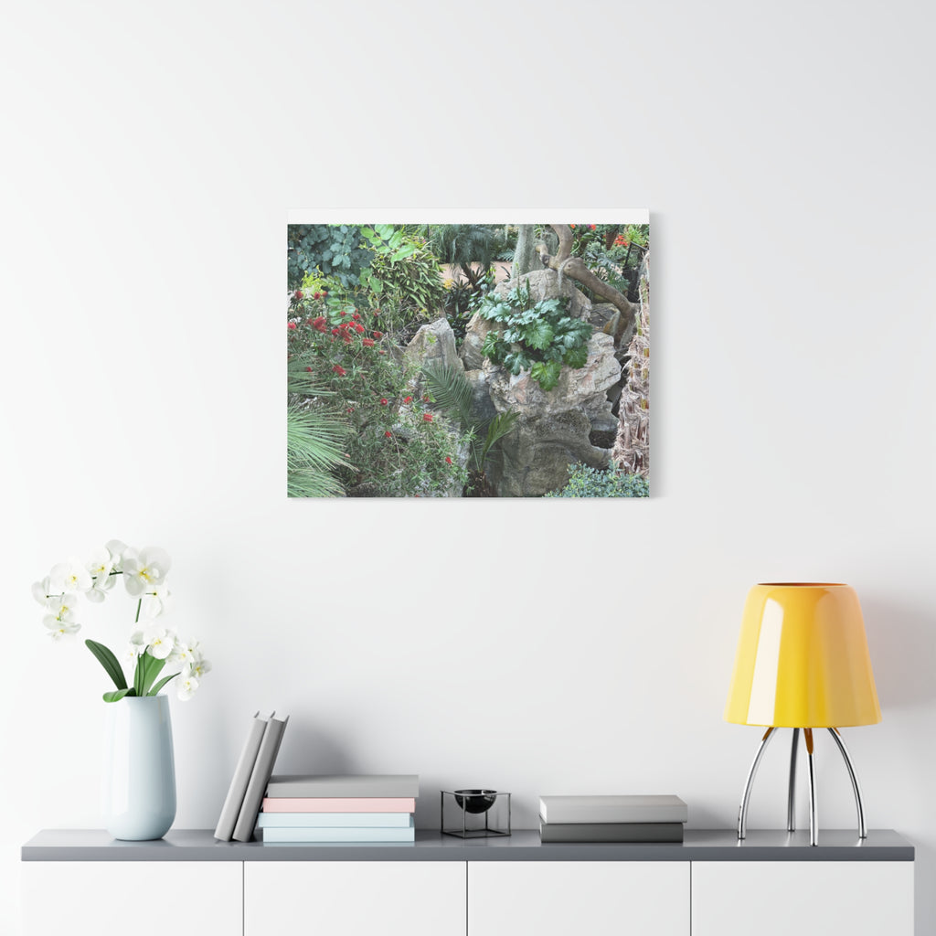 Garden Landscape Canvas Wall Art, Nature Decor, Home Decoration, Gift for Nature Lovers, Eco-Friendly Art, Botanical Wall Decor