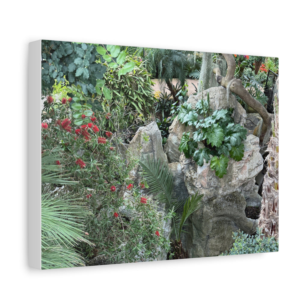 Garden Landscape Canvas Wall Art, Nature Decor, Home Decoration, Gift for Nature Lovers, Eco-Friendly Art, Botanical Wall Decor
