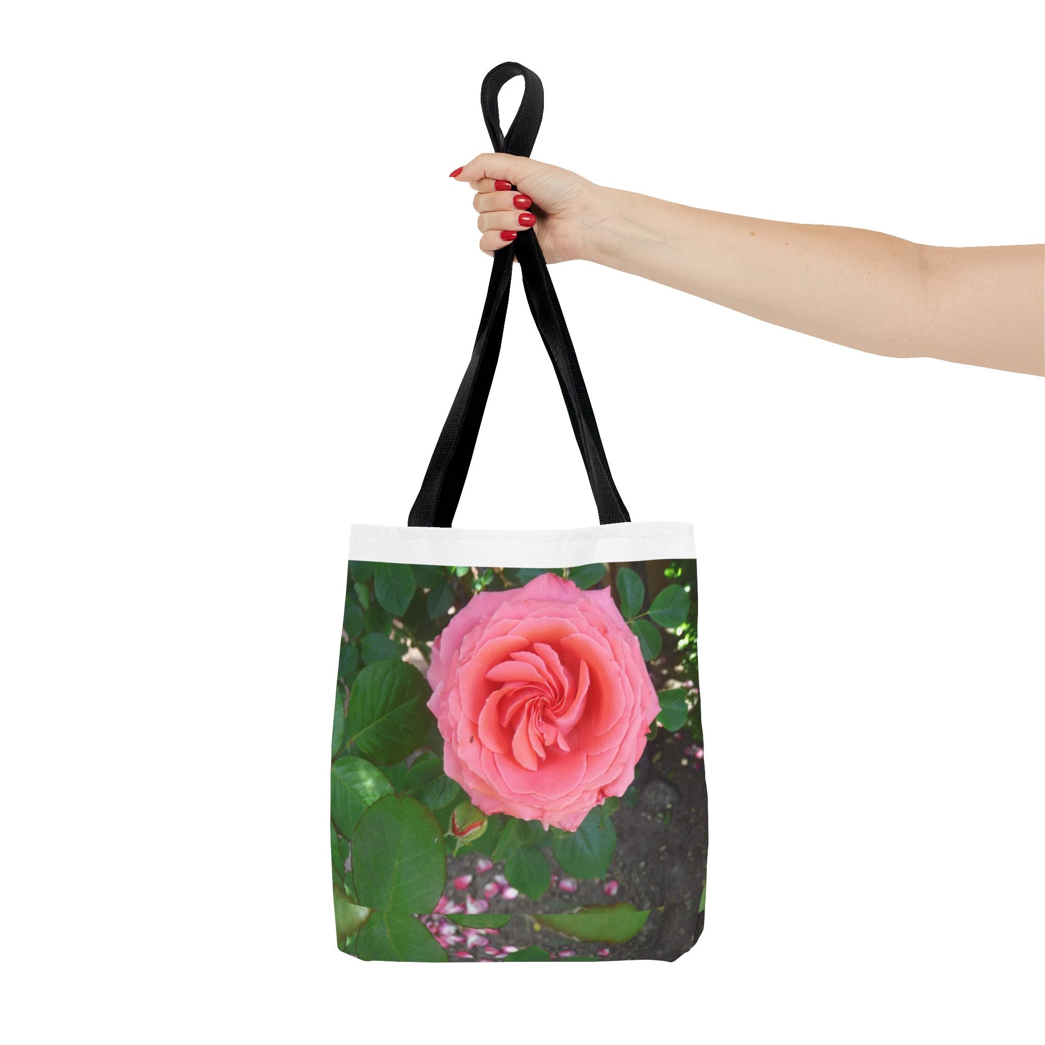 Floral Rose Tote Bag, Stylish Shopping Bag, Eco-Friendly Tote, Gift for Her, Summer Outing Accessory