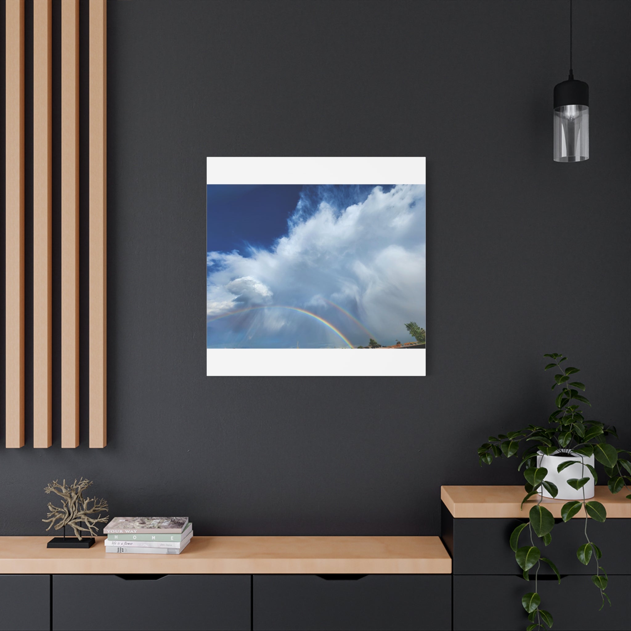 Rainbow Cloud Art Canvas Print, Stretched Wall Decor, Home/Office Art, Gift for Nature Lovers, Gallery Wall Accent