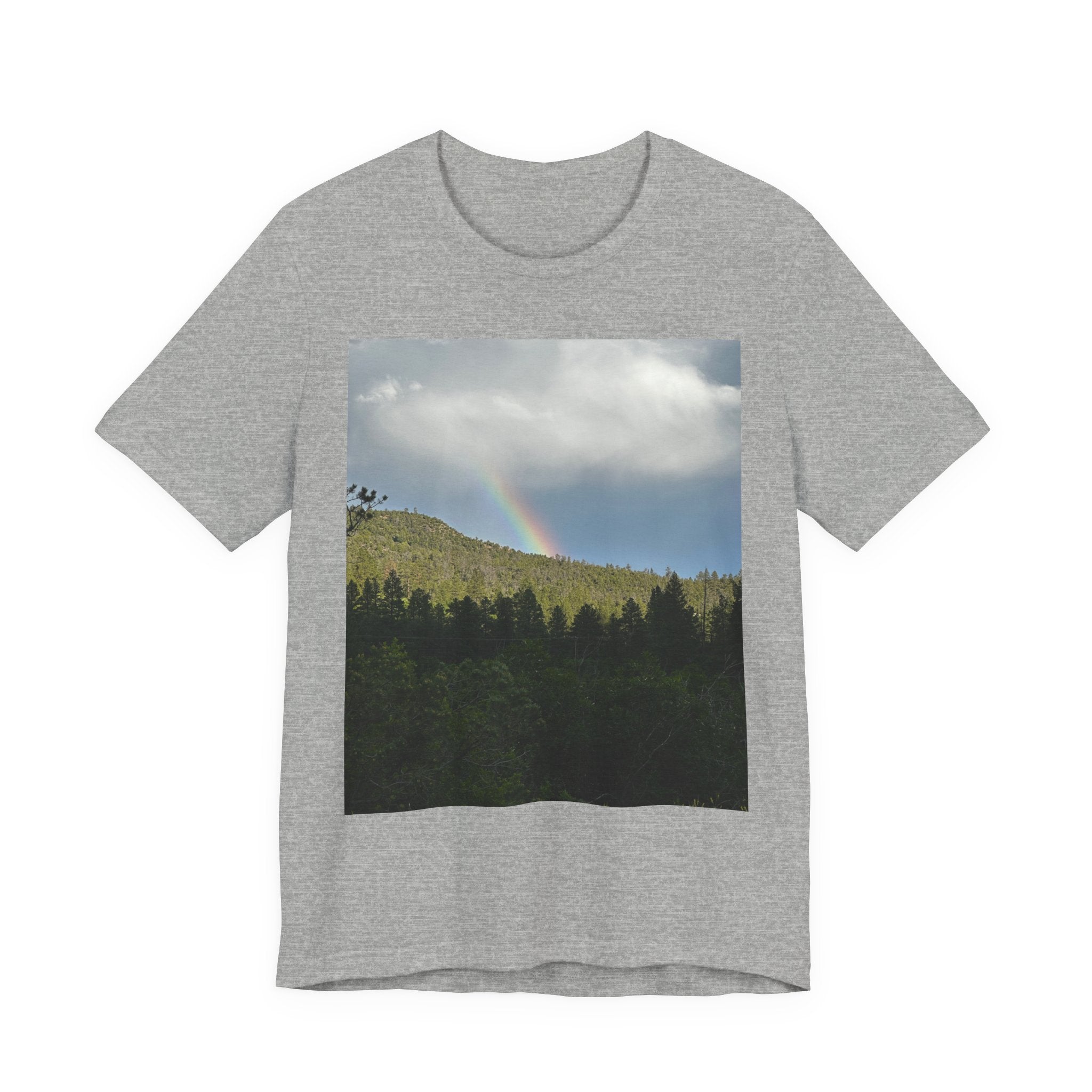 Unisex Rainbow Mountains Tee - Nature Lover Gift, Outdoor Apparel, Graphic Tee, Adventure Shirt, Eco-Friendly Top