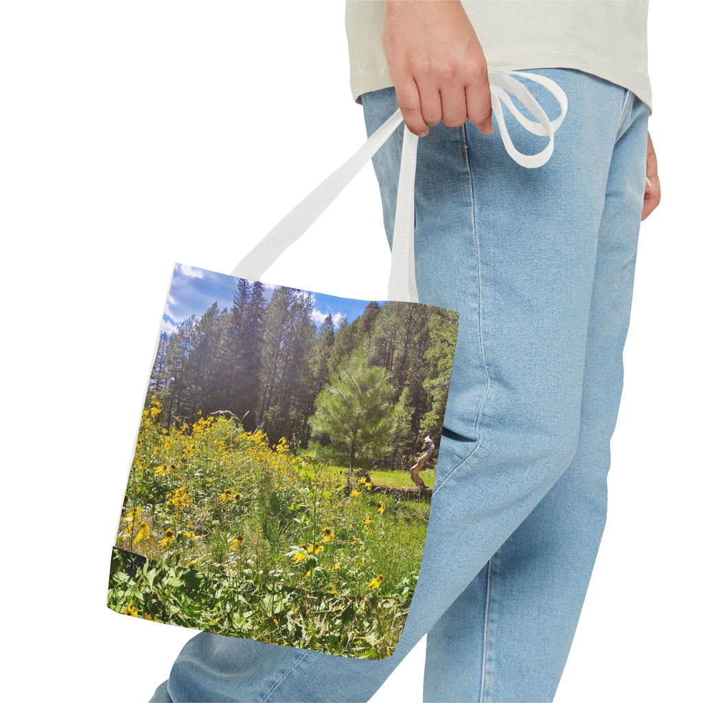Nature-Inspired Tote Bag, Eco-Friendly Shopping Bag, Flower Print Purse, Gift for Nature Lovers, Summer Picnic Carrier