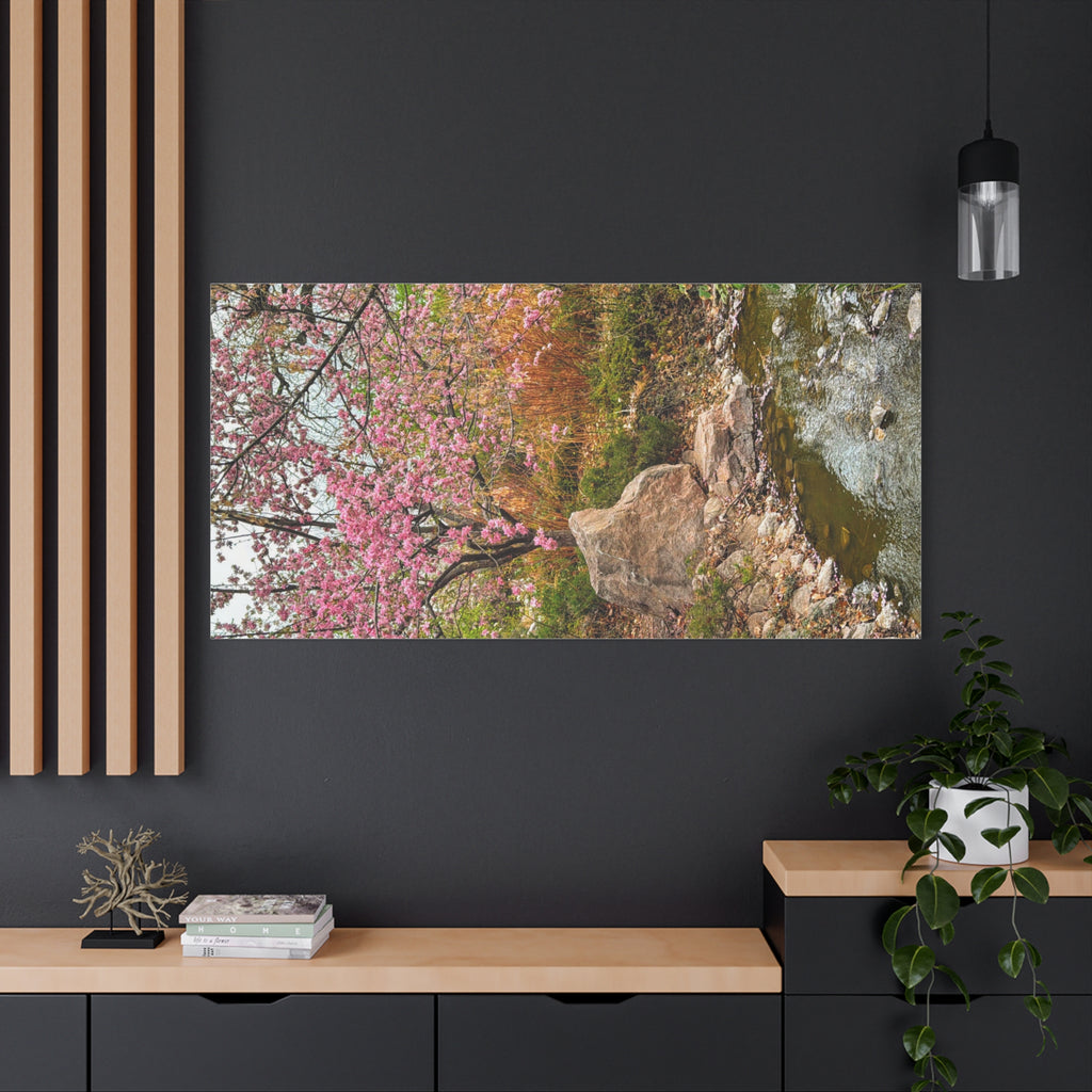 Blossoming Serenity Canvas Print, Floral Wall Art, Nature Decor, Home Aesthetic, Gift Idea for Garden Lovers, Spring Decor