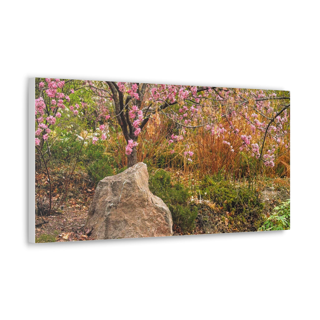 Canvas Wall Art, Pink Blossom Landscape Decor, Nature Photograph, Floral Print, Spring Home Decor, Gift for Nature Lovers