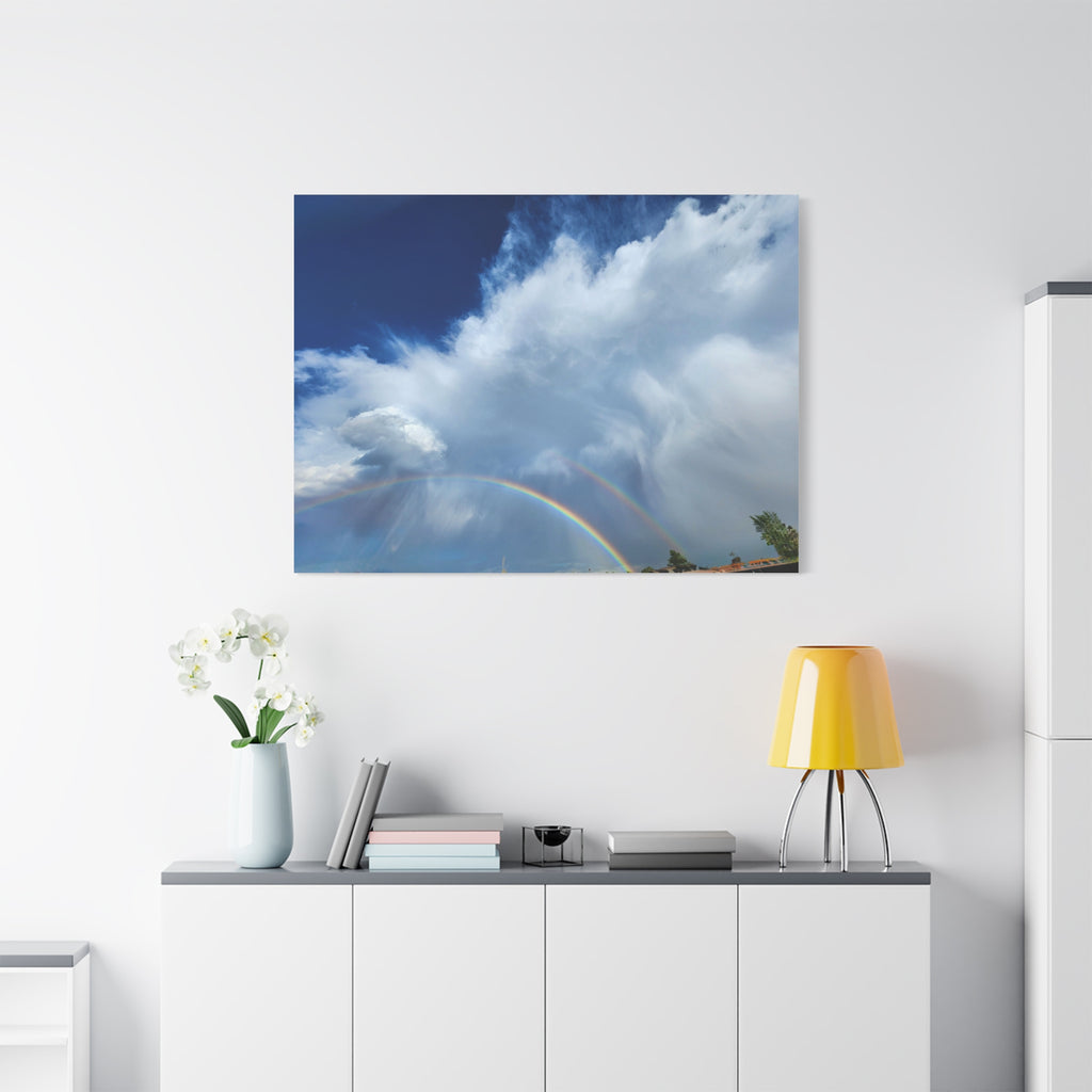 Rainbow Cloud Art Canvas Print, Stretched Wall Decor, Home/Office Art, Gift for Nature Lovers, Gallery Wall Accent