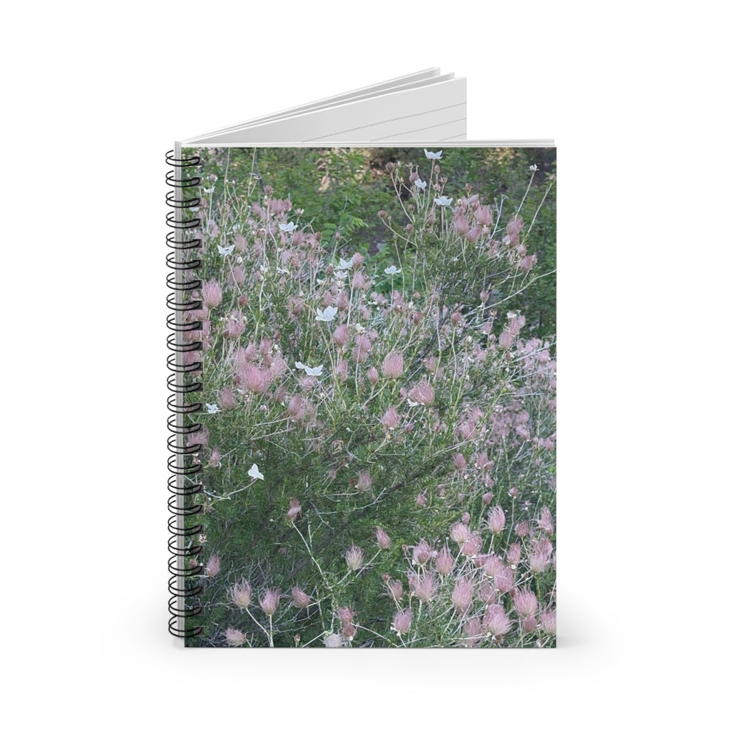 Floral Spiral Notebook - Ruled Line, Journal for School, Study Planner, Gift for Students, Floral Aesthetic