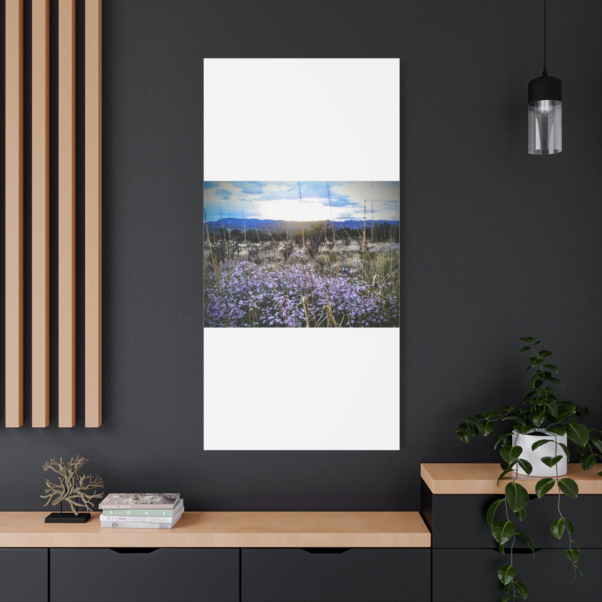 Framed Botanical Wall Art, Floral Canvas Print, Nature Decor, Home Interior Art, Gift for Garden Lovers, Beautiful Flower Landscape