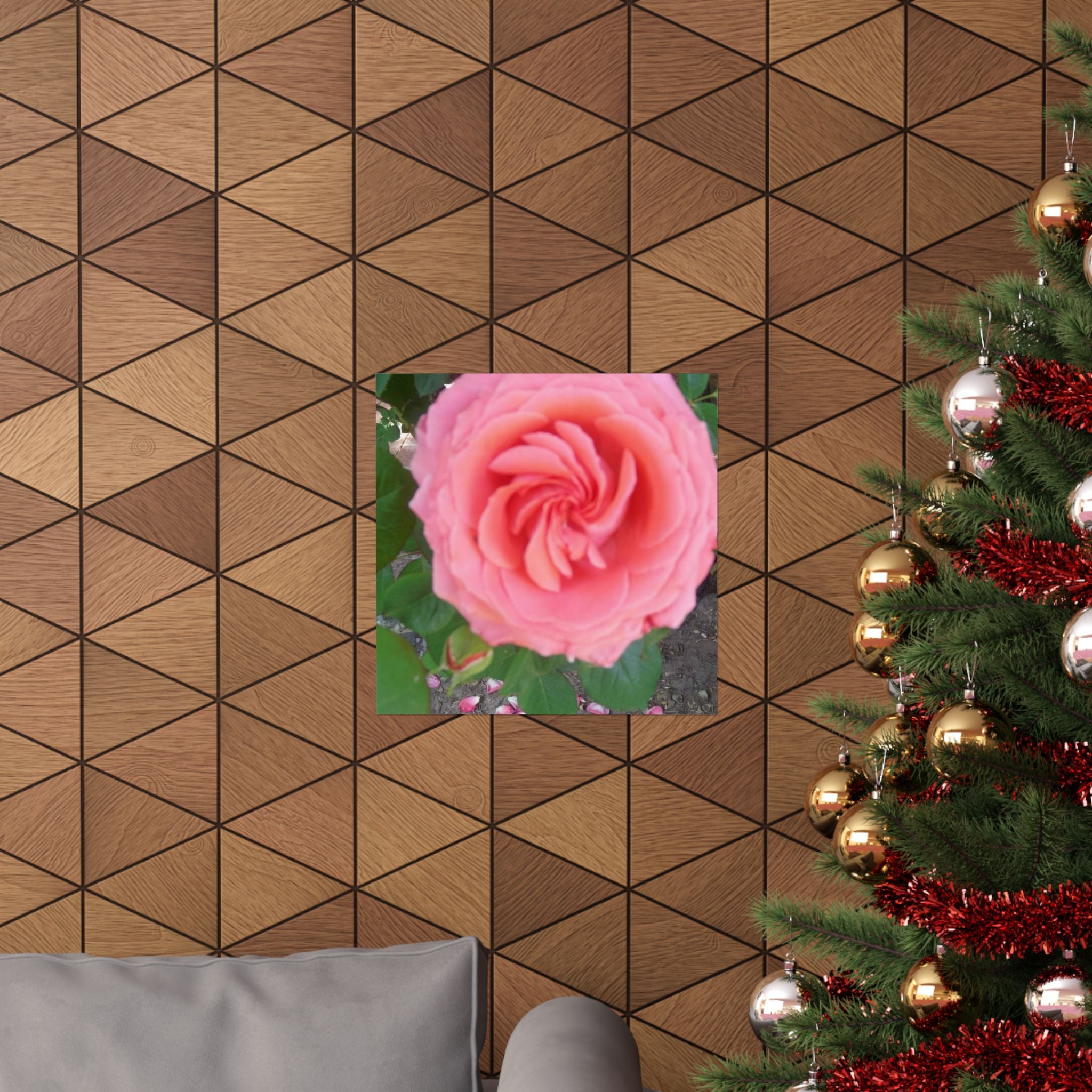 Beautiful Pink Rose Vertical Poster – Floral Wall Art, Home Decor, Gift for Her, Botanical Print, Mother's Day Decoration