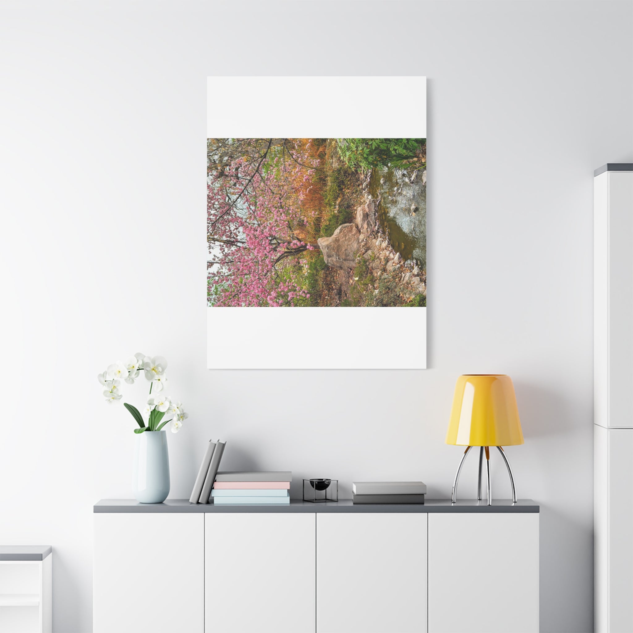 Blossoming Serenity Canvas Print, Floral Wall Art, Nature Decor, Home Aesthetic, Gift Idea for Garden Lovers, Spring Decor