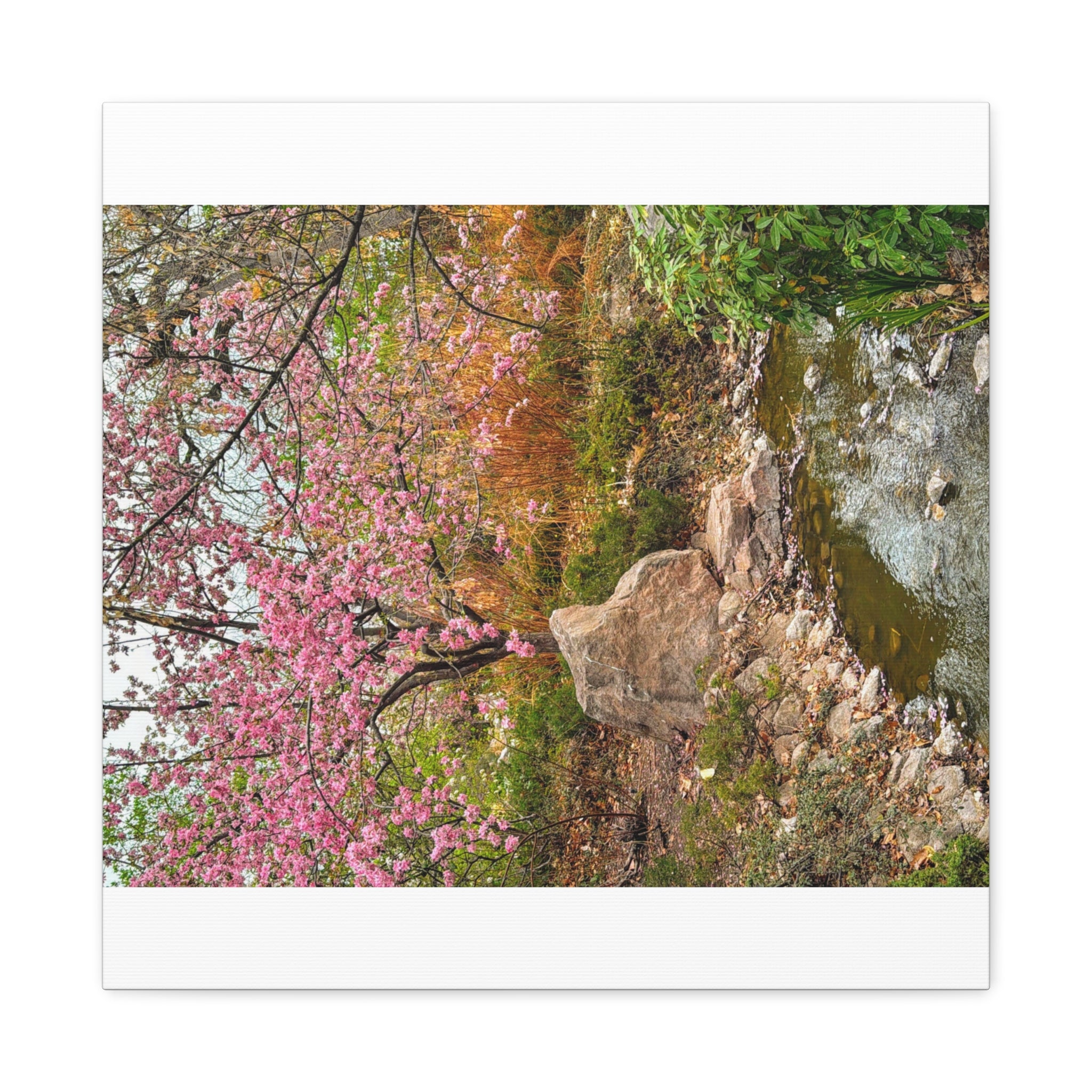 Blossoming Serenity Canvas Print, Floral Wall Art, Nature Decor, Home Aesthetic, Gift Idea for Garden Lovers, Spring Decor