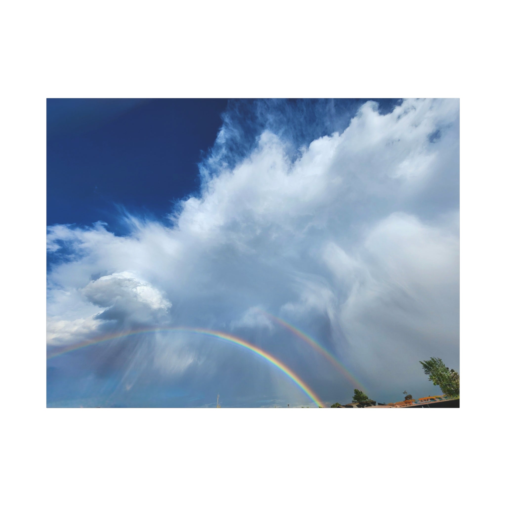 Rainbow Cloud Art Canvas Print, Stretched Wall Decor, Home/Office Art, Gift for Nature Lovers, Gallery Wall Accent