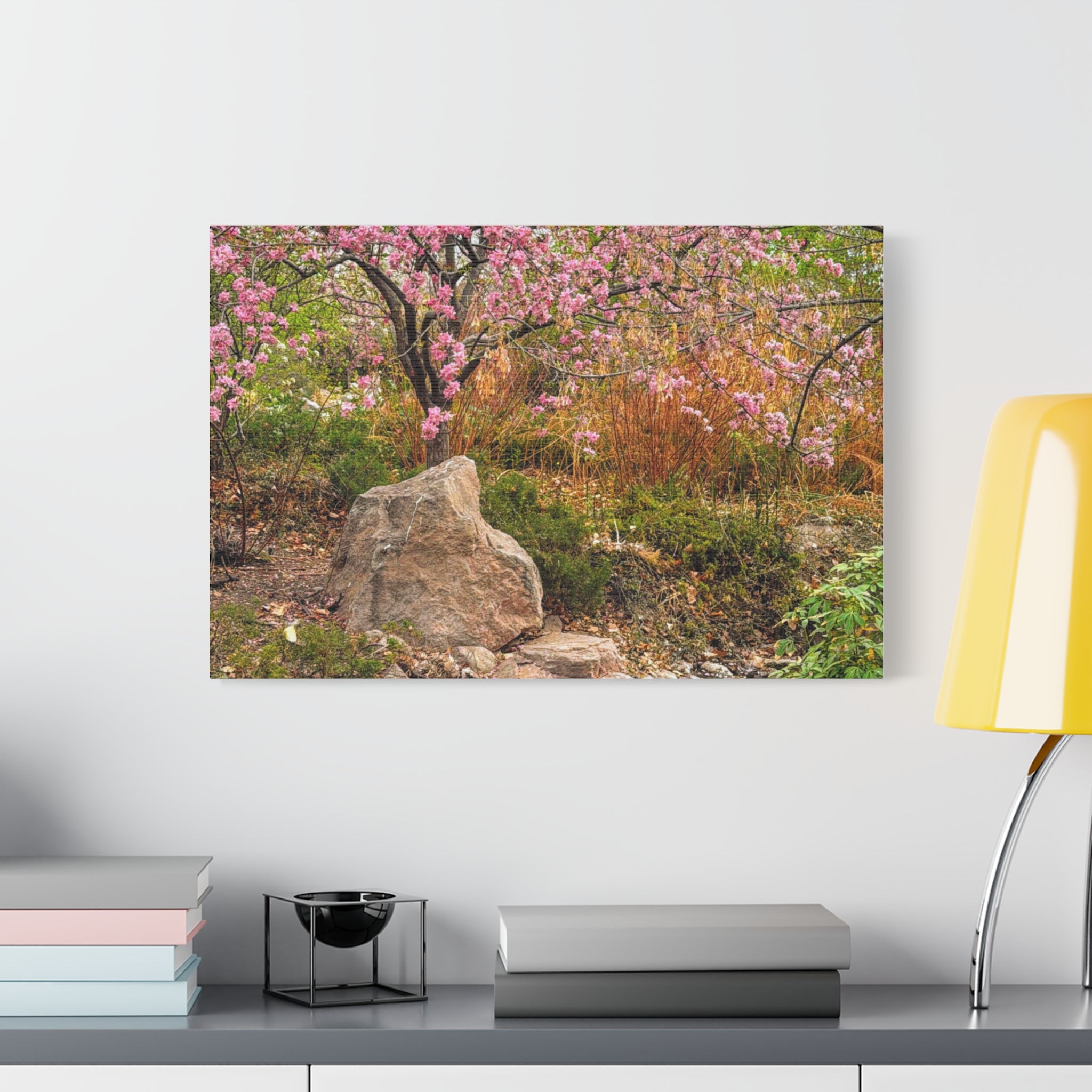 Canvas Wall Art, Pink Blossom Landscape Decor, Nature Photograph, Floral Print, Spring Home Decor, Gift for Nature Lovers