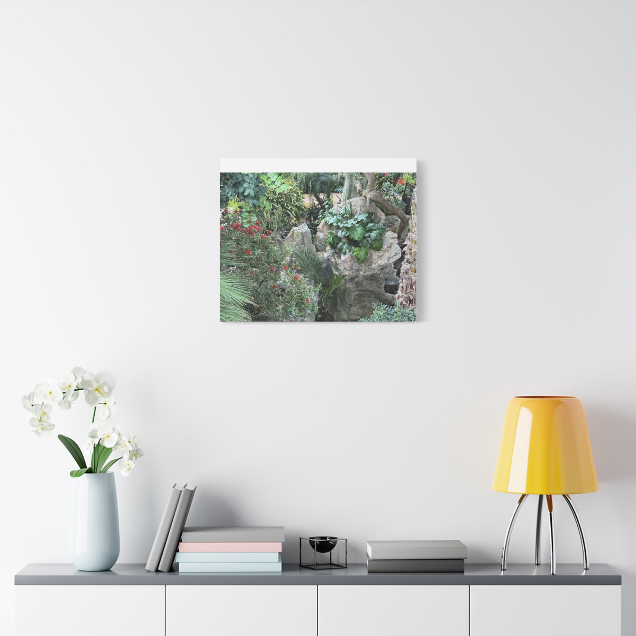 Garden Landscape Canvas Wall Art, Nature Decor, Home Decoration, Gift for Nature Lovers, Eco-Friendly Art, Botanical Wall Decor