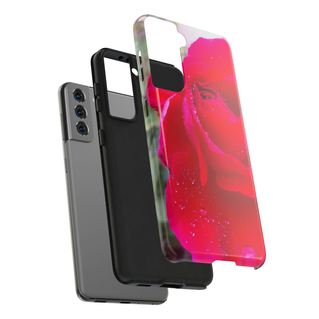 Flower Print Tough Phone Cases, Floral iPhone Case, Durable Mobile Covers, Unique Gift for Her, Birthday Present, Rose Design