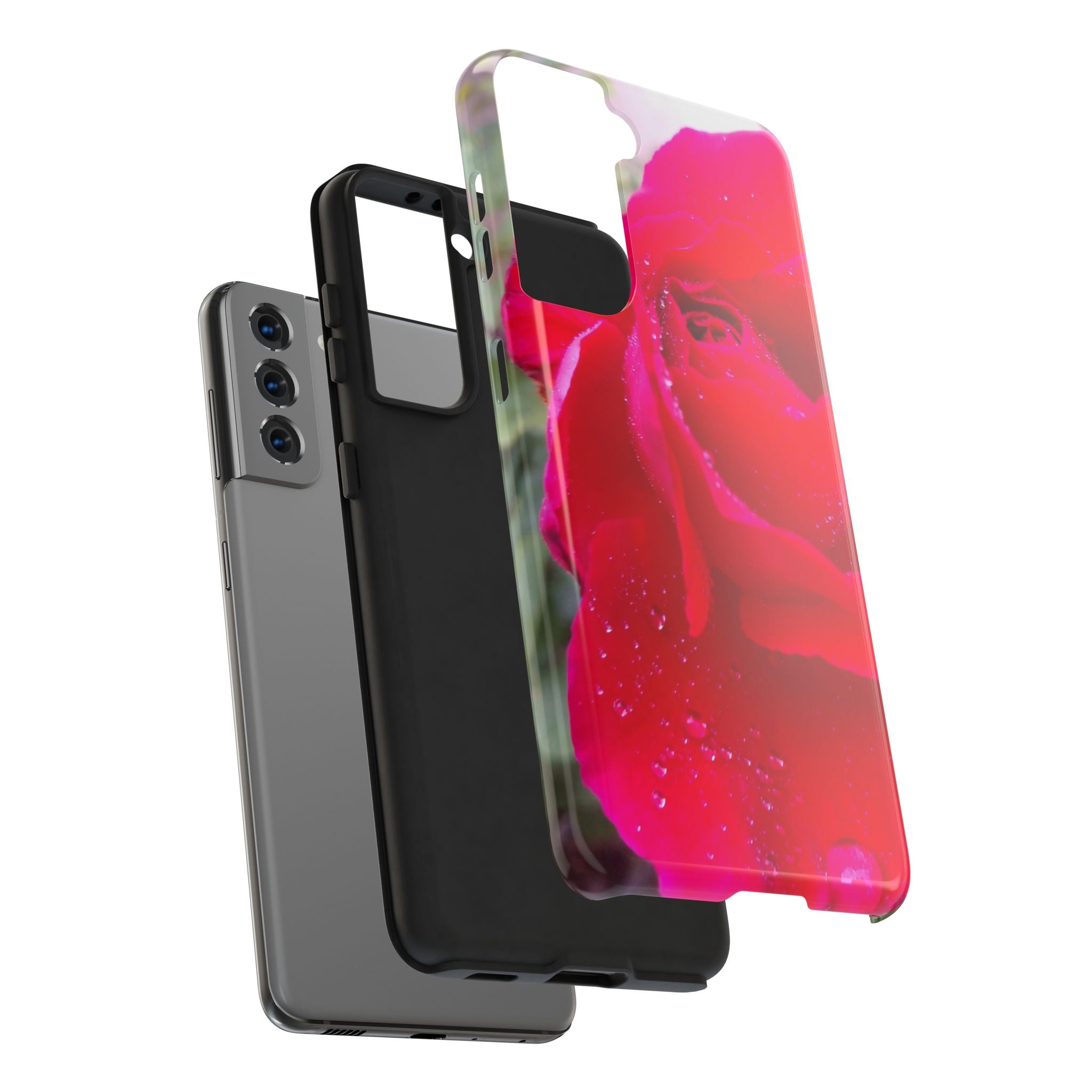 Flower Print Tough Phone Cases, Floral iPhone Case, Durable Mobile Covers, Unique Gift for Her, Birthday Present, Rose Design