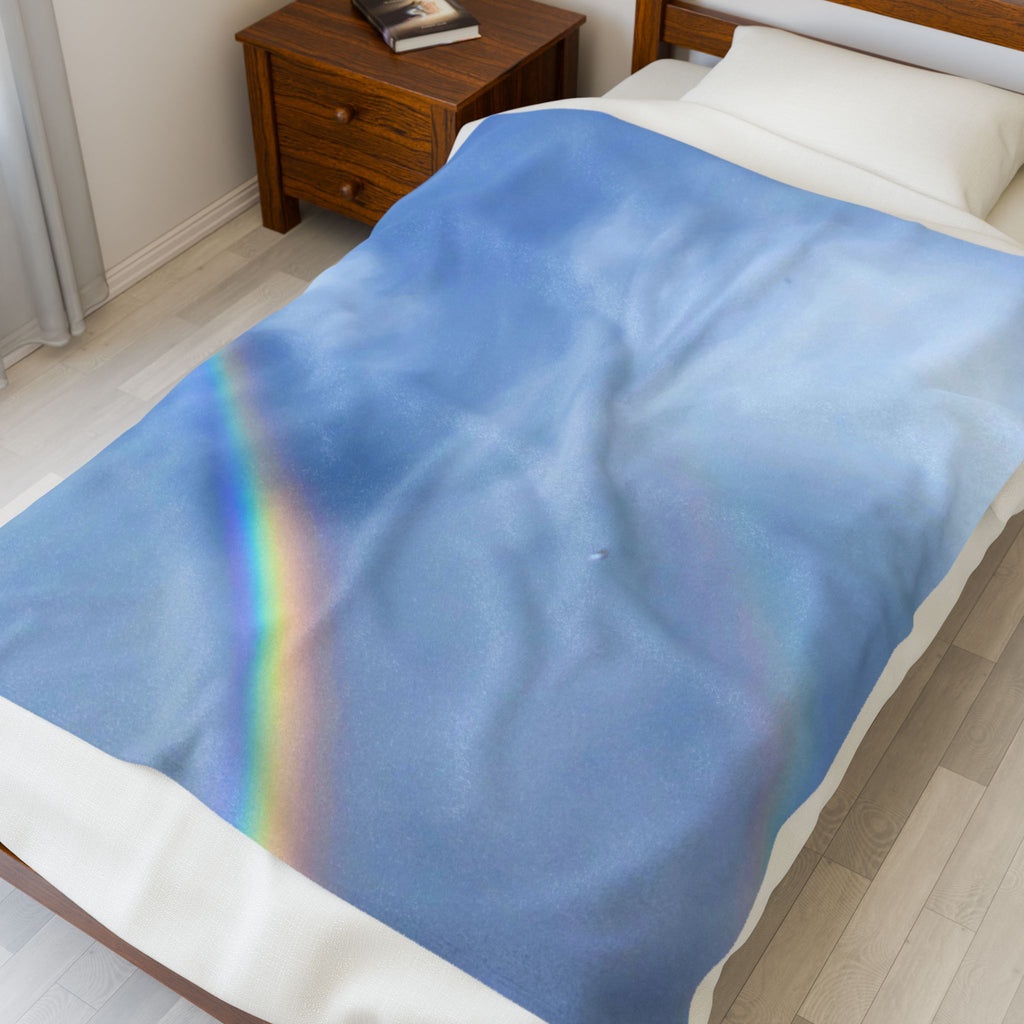 Cozy Velveteen Plush Blanket | Soft Rainbow Throw, Perfect for Home Decor, Gifts, Cozy Evenings & Snuggly Celebrations