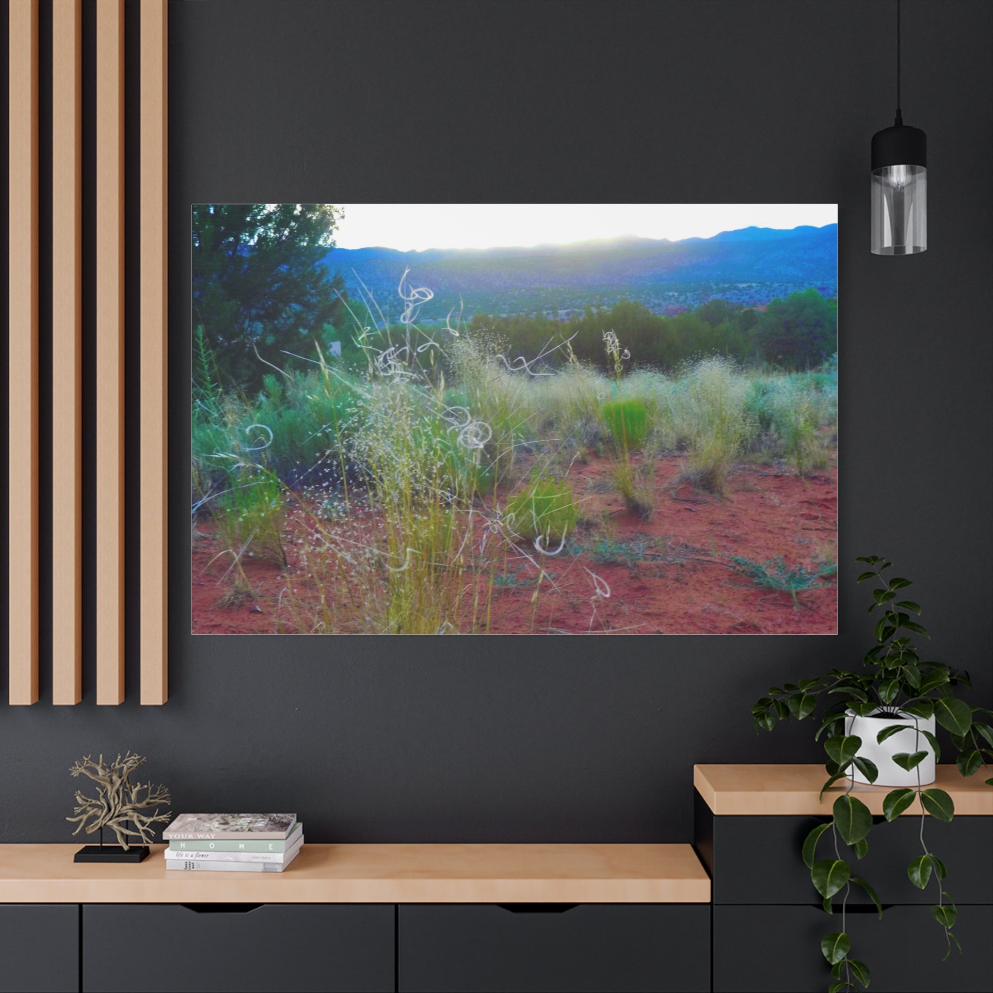 Stretched Canvas Art Print, Nature Wall Decor, Boho Home Decor, Rustic Landscape Art, Gift for Nature Lovers