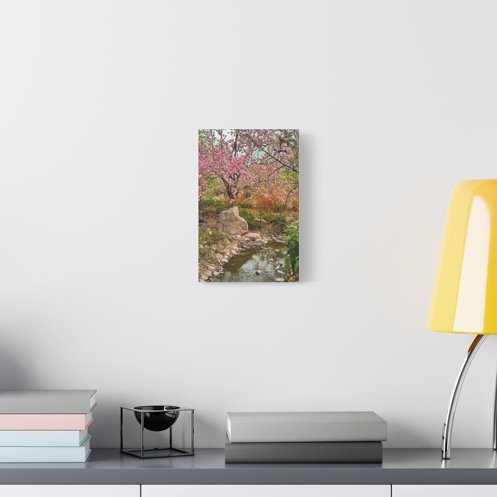 Canvas Wall Art, Pink Blossom Landscape Decor, Nature Photograph, Floral Print, Spring Home Decor, Gift for Nature Lovers