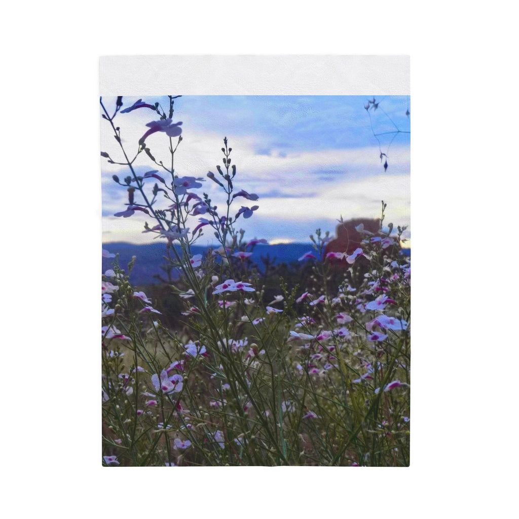 Cozy Floral Velveteen Blanket | Perfect for Home Decor, Gift for Friends, Cozy Nights, Flower Lovers, Soft Throw