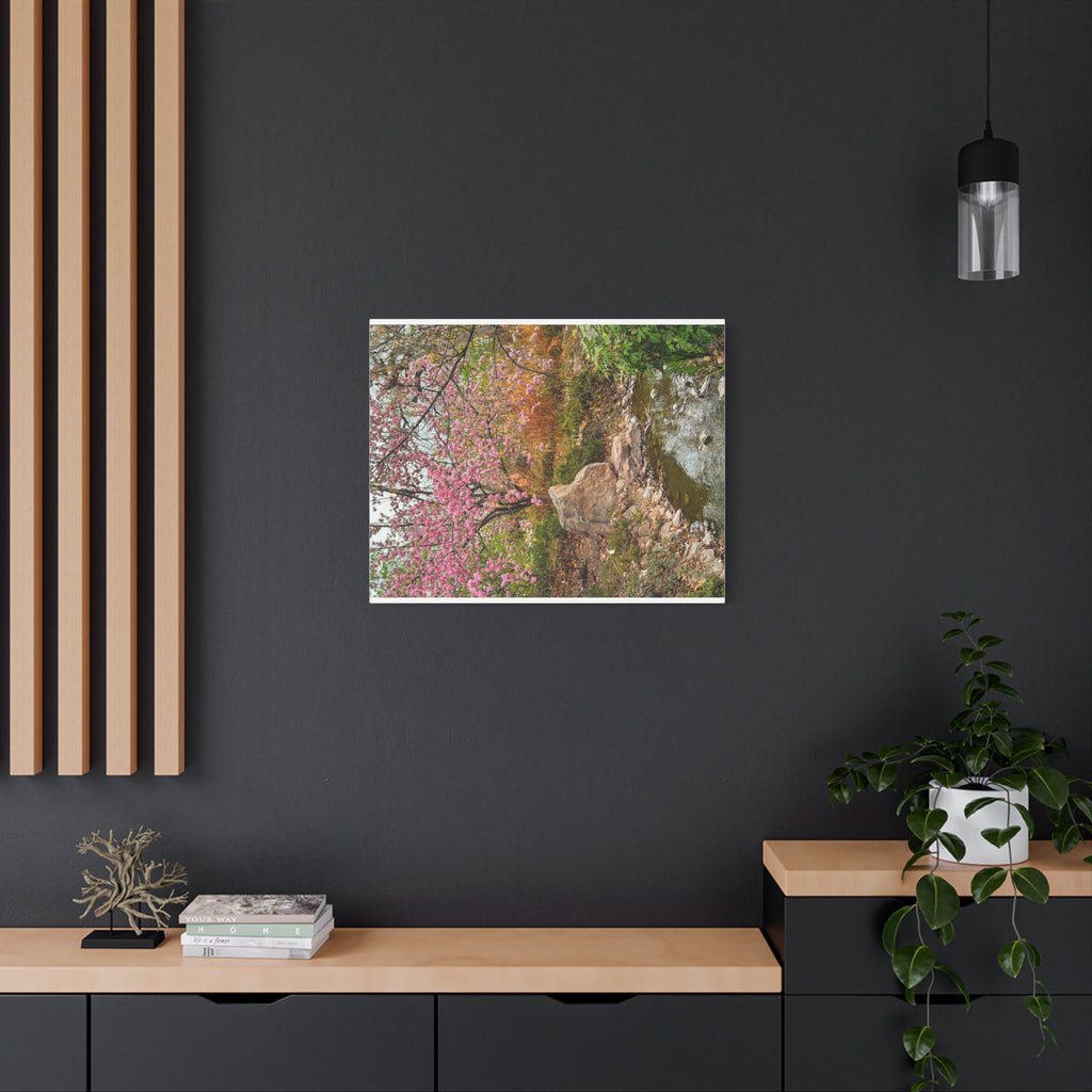 Blossoming Serenity Canvas Print, Floral Wall Art, Nature Decor, Home Aesthetic, Gift Idea for Garden Lovers, Spring Decor