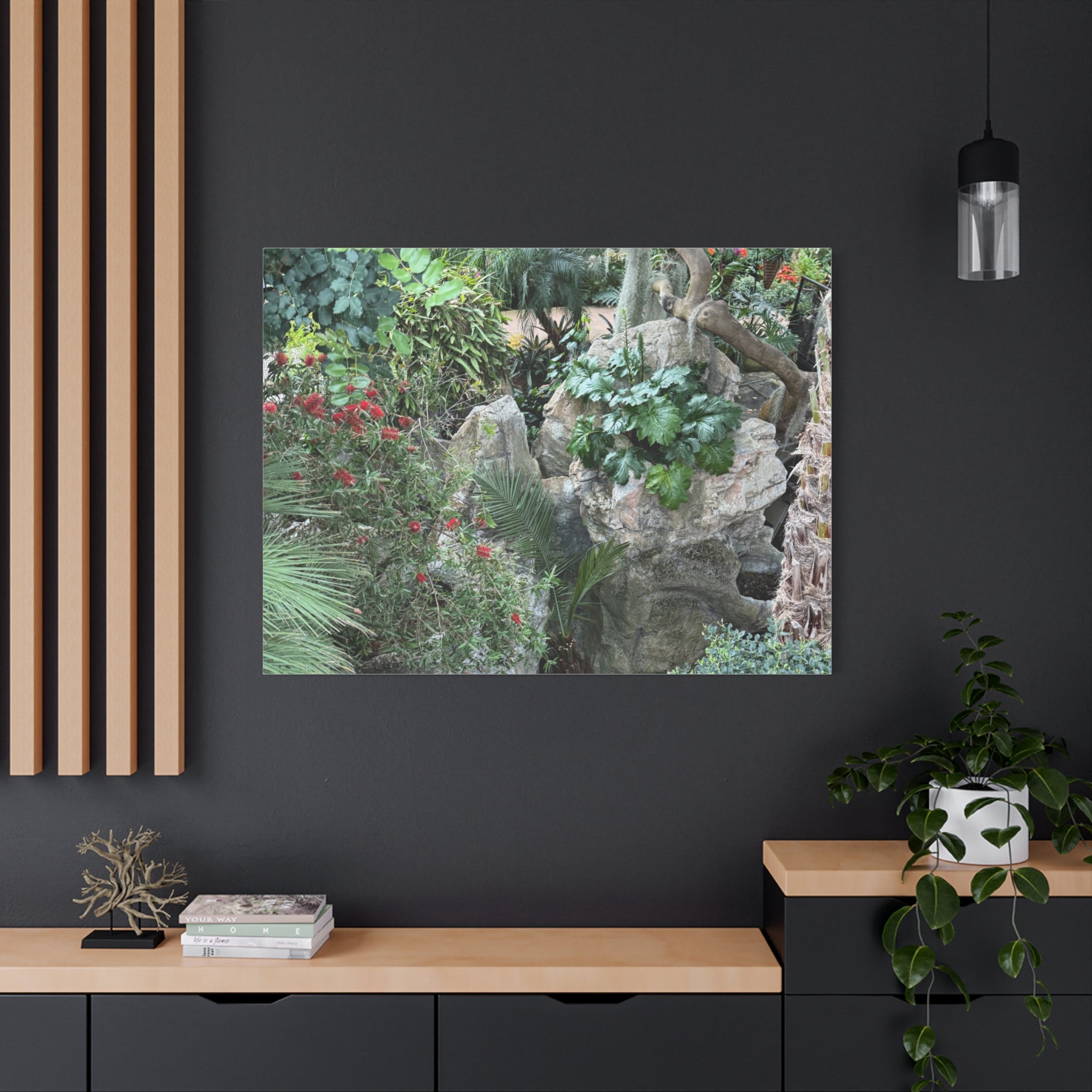 Garden Landscape Canvas Wall Art, Nature Decor, Home Decoration, Gift for Nature Lovers, Eco-Friendly Art, Botanical Wall Decor