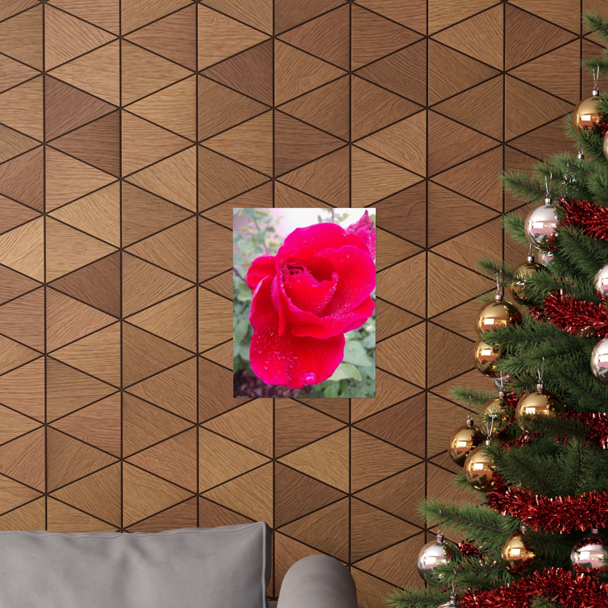 Vibrant Floral Matte Poster, Home Decor, Wall Art, Gift for Her, Red Rose Print, Botanical Wall Art, Romantic Decoration