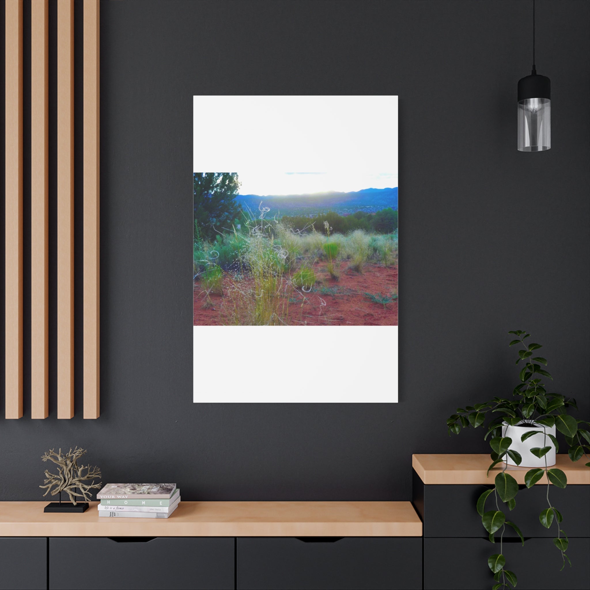 Stretched Canvas Art Print, Nature Wall Decor, Boho Home Decor, Rustic Landscape Art, Gift for Nature Lovers