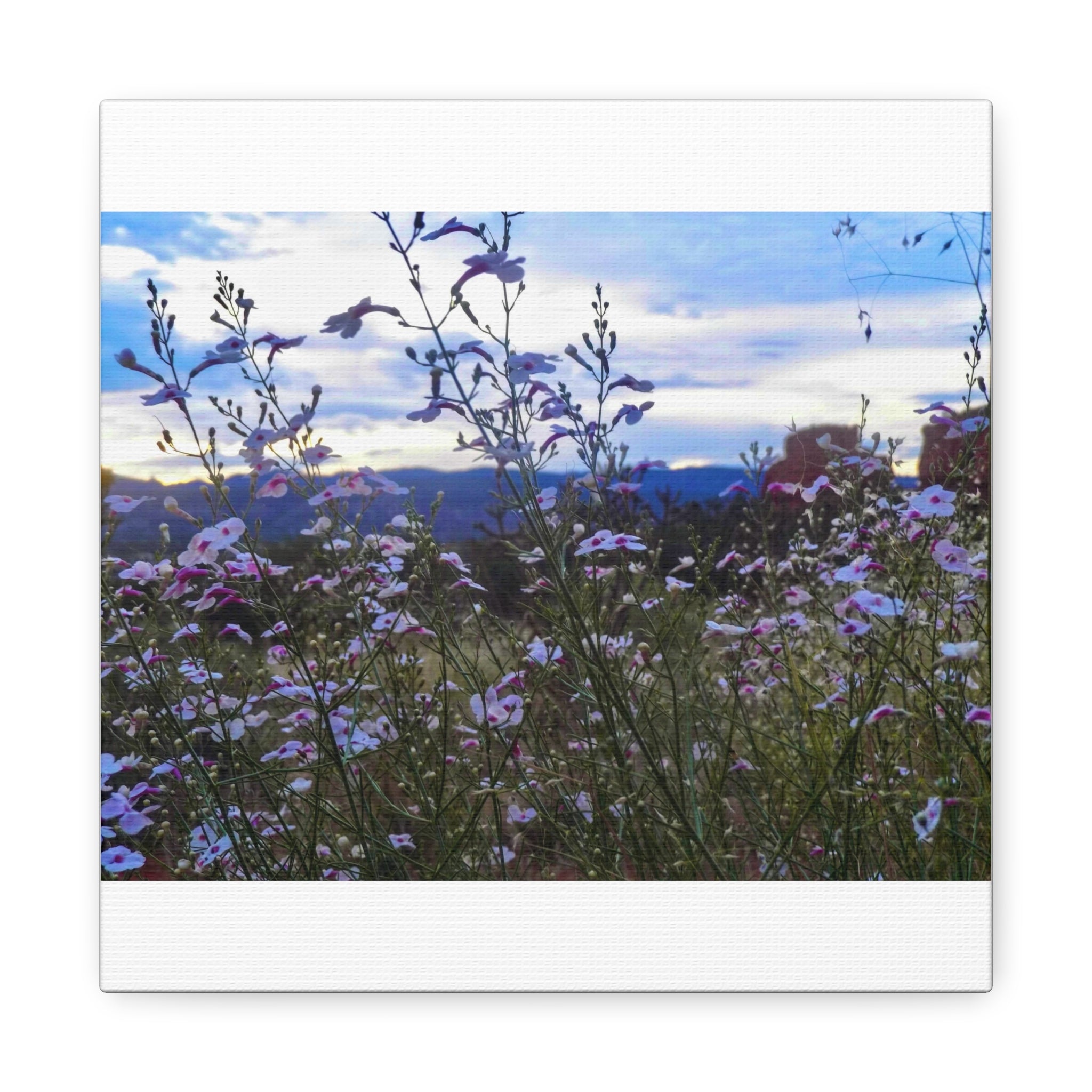 Floral Wall Art Canvas, Nature-Inspired Home Decor, Flower Print, Rustic Living Room, Gift for Gardeners, Boho Wall Art