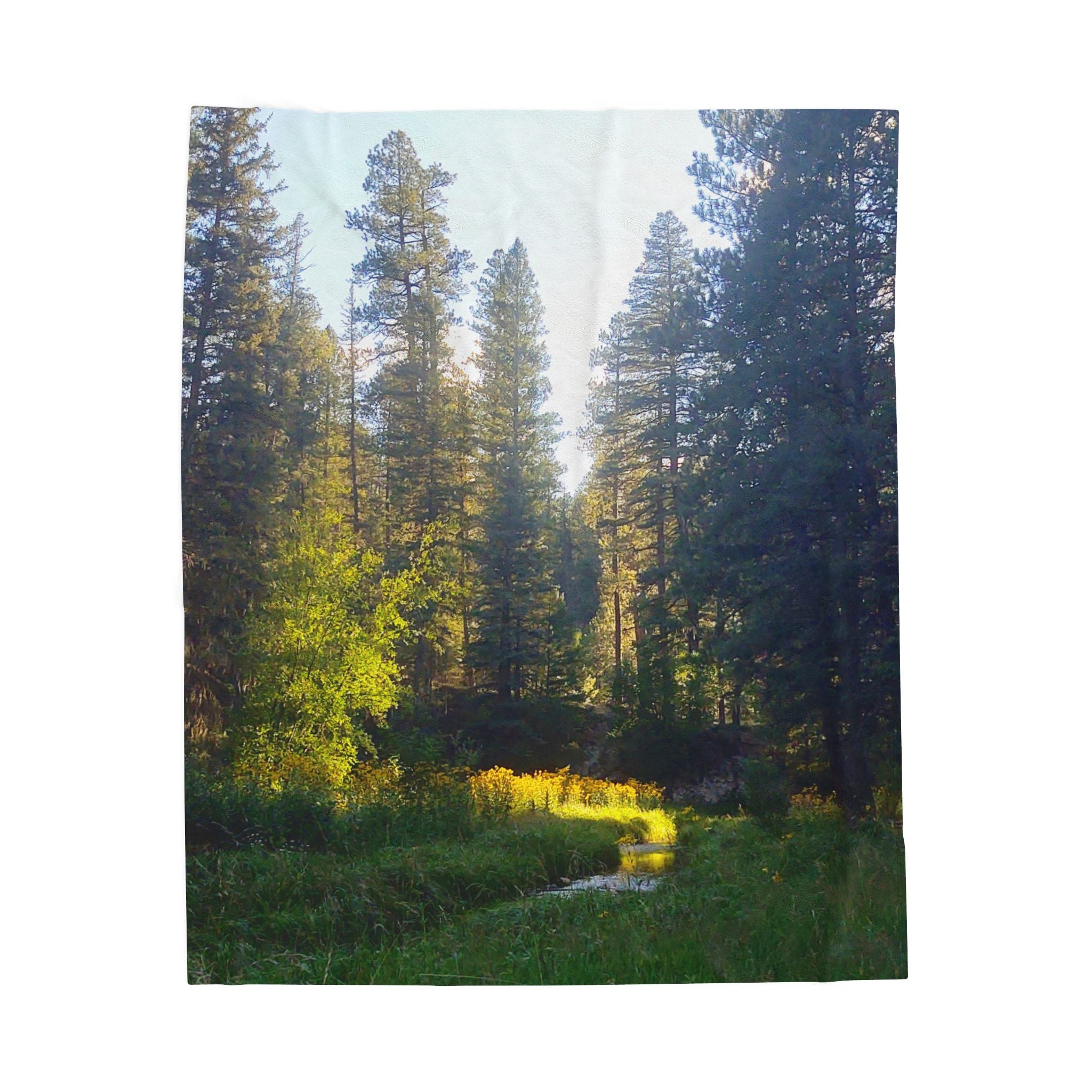 Nature-Inspired Velveteen Plush Blanket, Cozy Throw Blanket, Soft Bedroom Decor, Outdoor Vibes, Perfect Gift for Nature Lovers