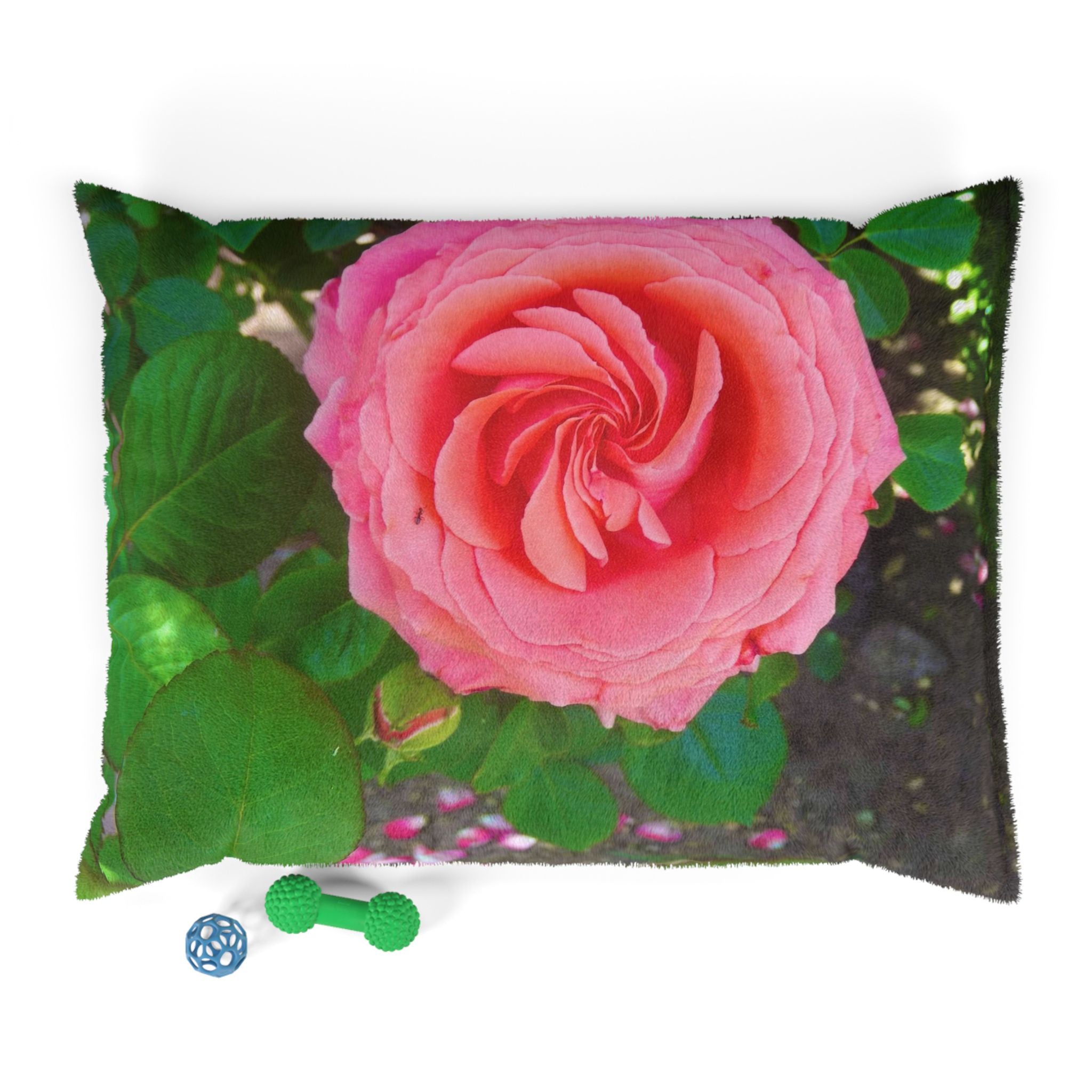 Floral Pet Bed, Cozy Dog Bed, Cat Bed with Rose Design, Pet Sleep Cushion, Stylish Pet Furniture