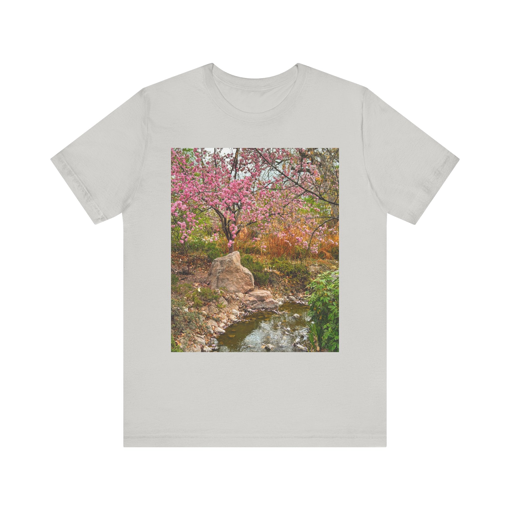Serene Nature Print Tee, Botanical Shirt, Spring Fashion, Casual Outfit, Eco-Friendly Gift, Outdoor Lover's Wear