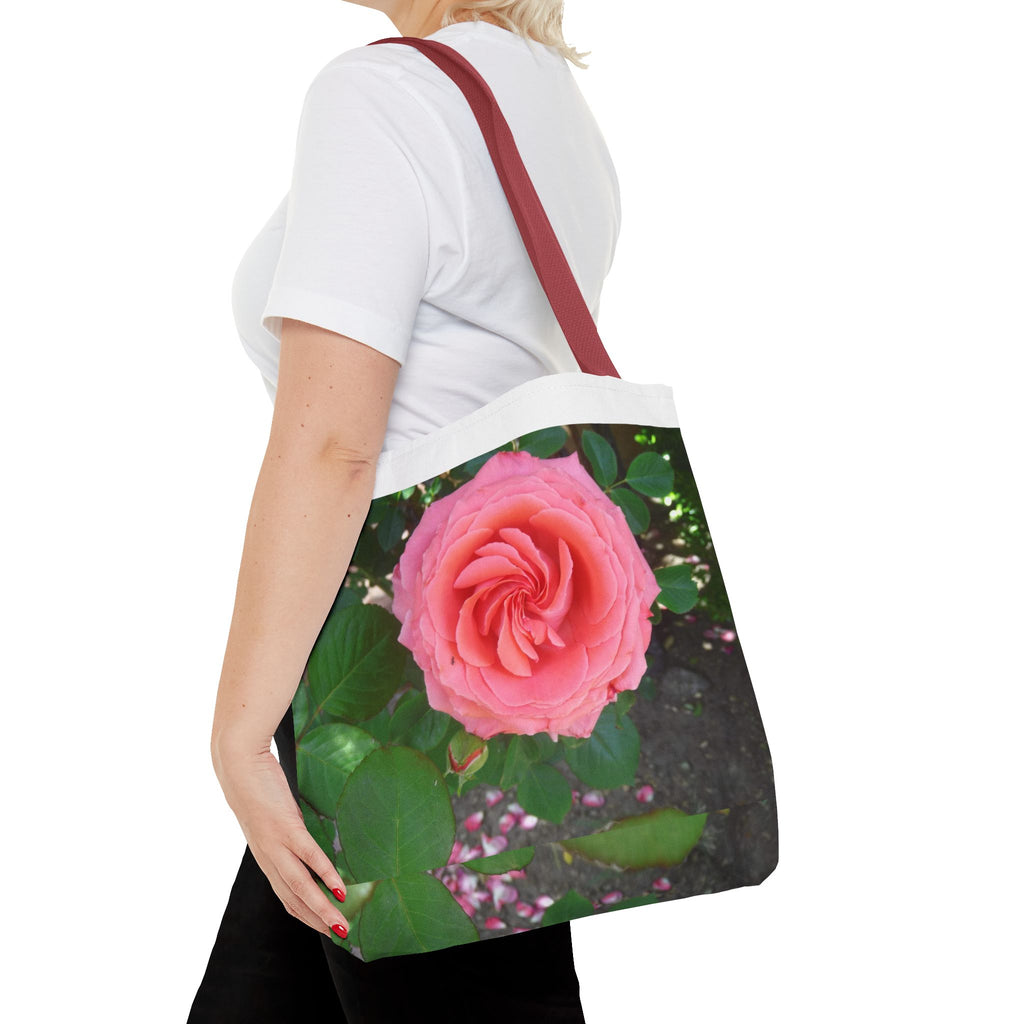 Floral Rose Tote Bag, Stylish Shopping Bag, Eco-Friendly Tote, Gift for Her, Summer Outing Accessory