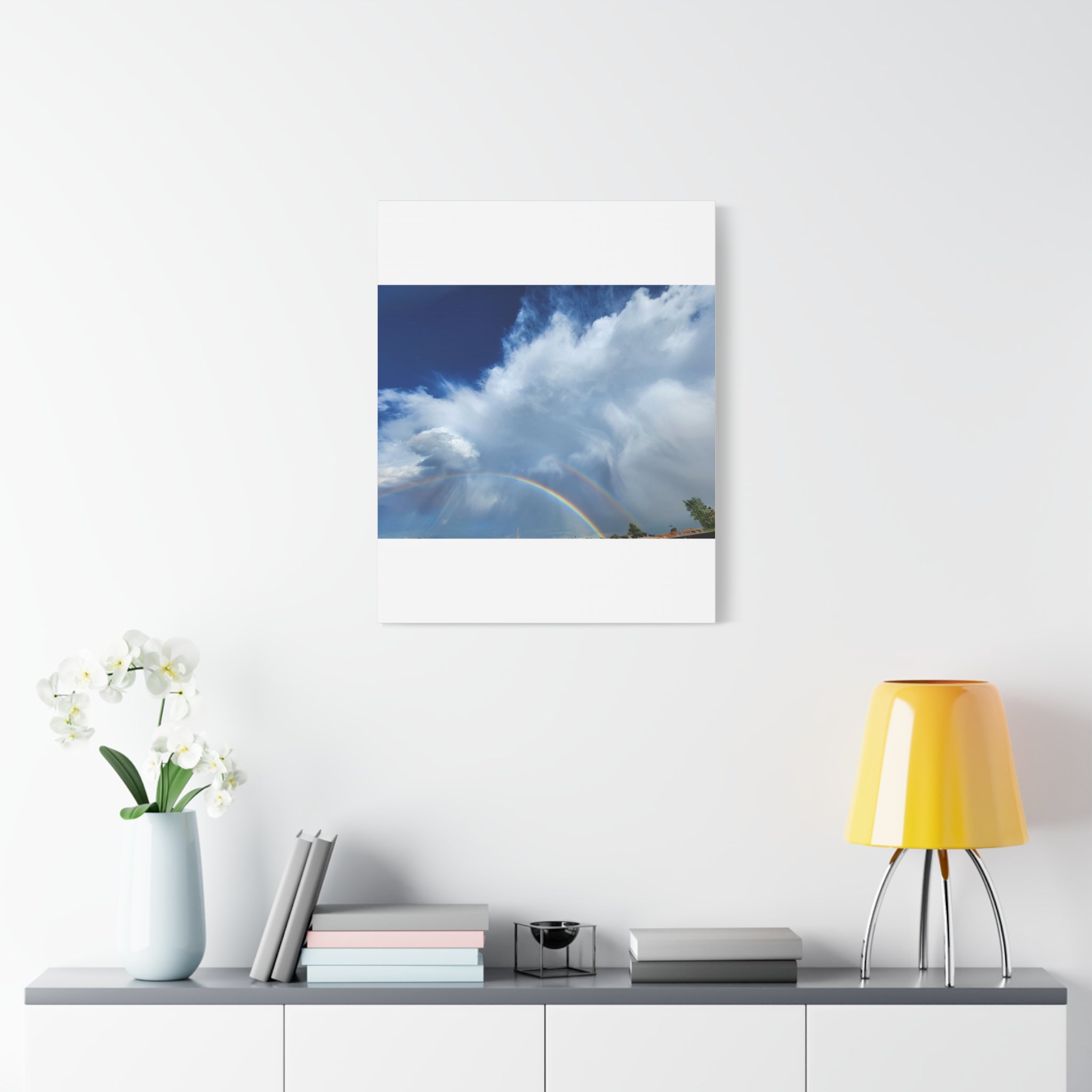 Rainbow Cloud Art Canvas Print, Stretched Wall Decor, Home/Office Art, Gift for Nature Lovers, Gallery Wall Accent