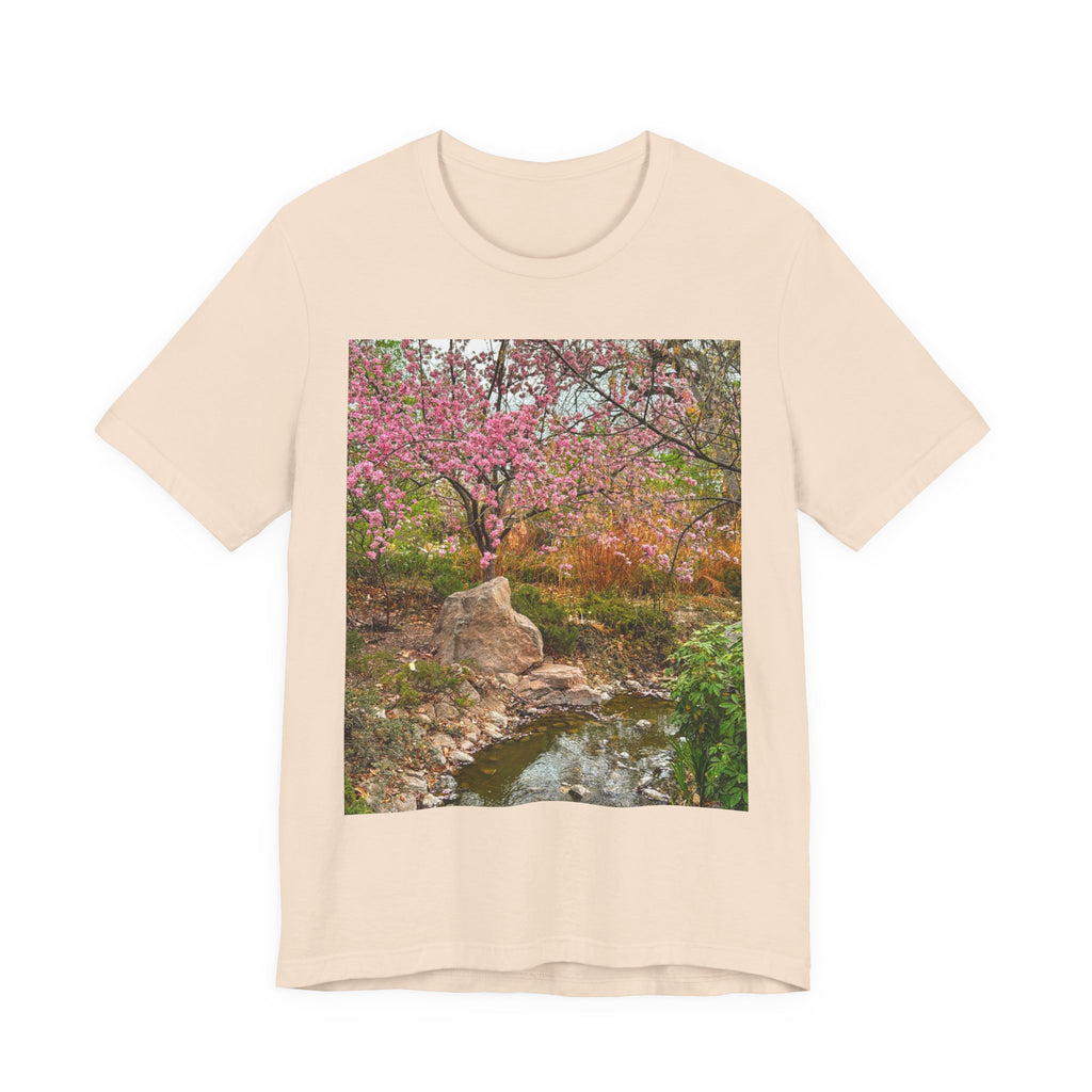 Serene Nature Print Tee, Botanical Shirt, Spring Fashion, Casual Outfit, Eco-Friendly Gift, Outdoor Lover's Wear