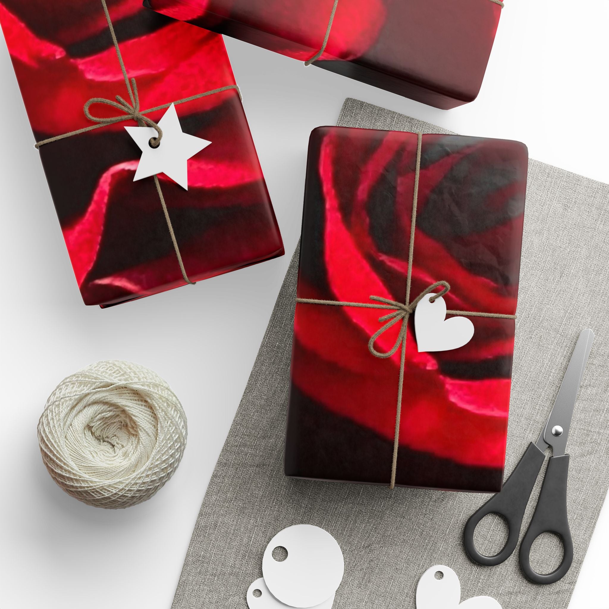 Elegant Floral Wrapping Paper Roll | Birthday, Wedding, Gift Wrap, Celebration, Red Roses