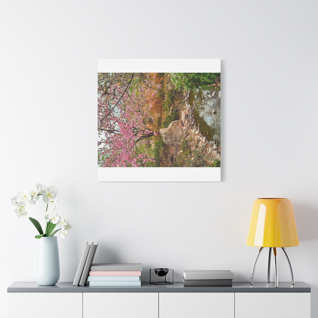 Blossoming Serenity Canvas Print, Floral Wall Art, Nature Decor, Home Aesthetic, Gift Idea for Garden Lovers, Spring Decor