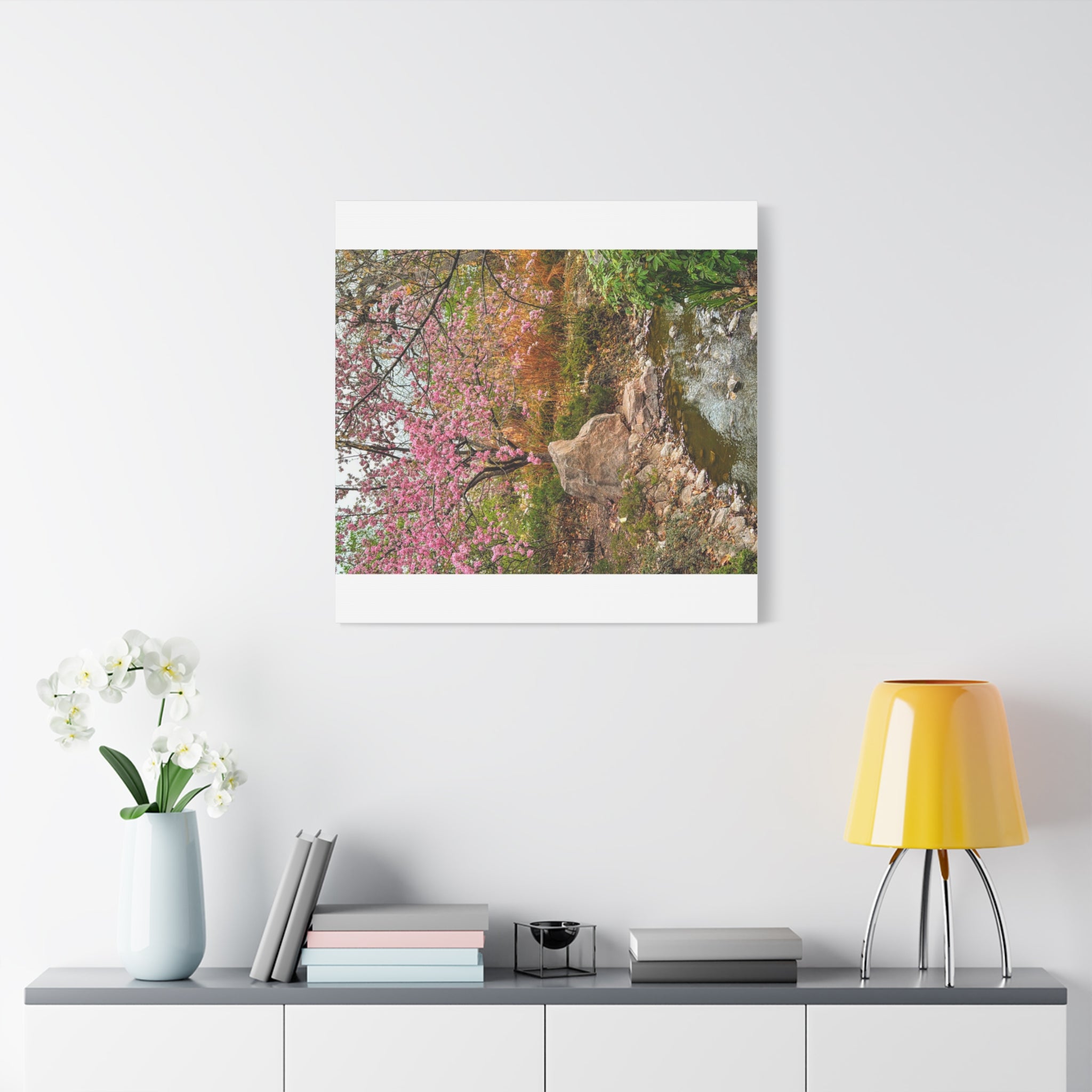 Blossoming Serenity Canvas Print, Floral Wall Art, Nature Decor, Home Aesthetic, Gift Idea for Garden Lovers, Spring Decor