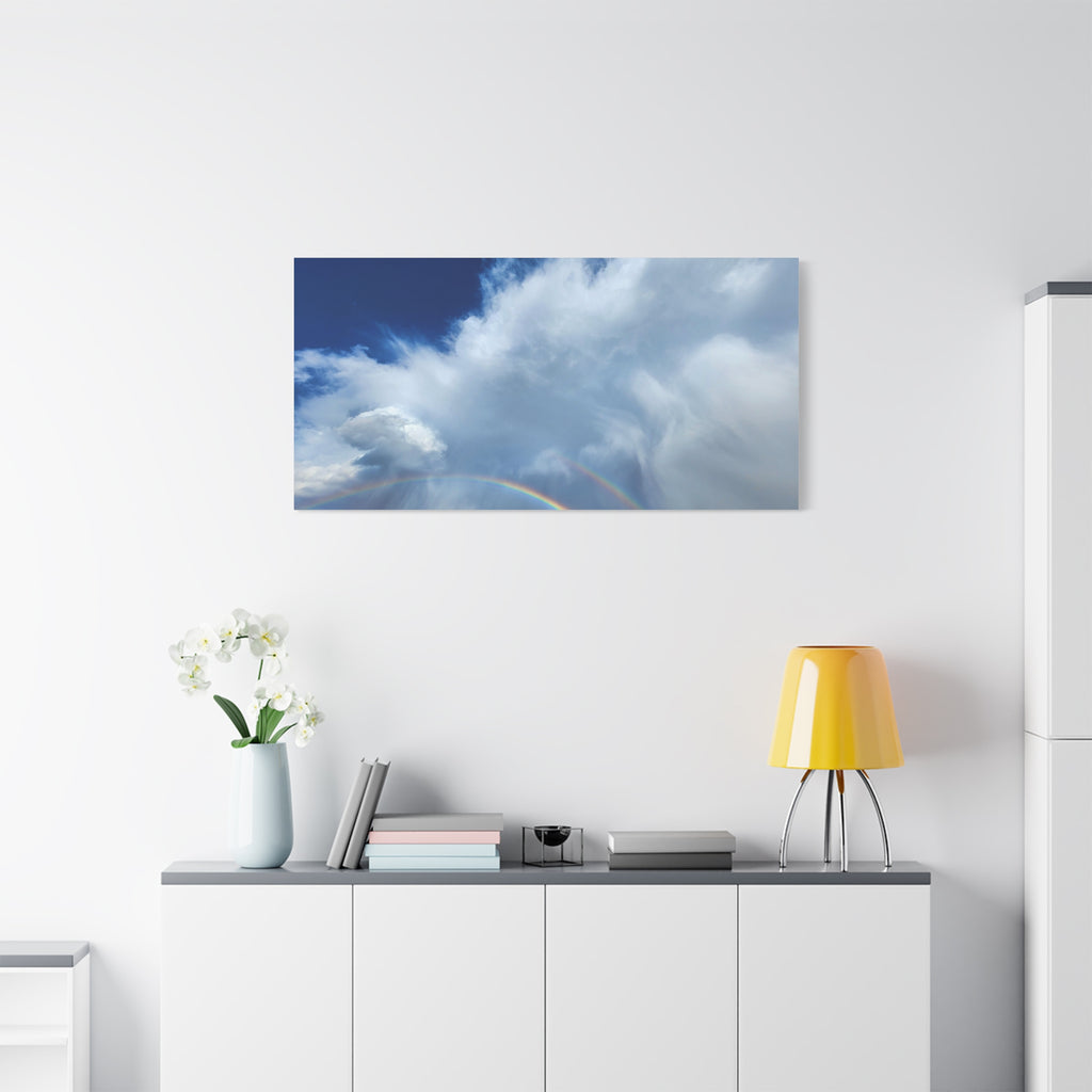 Rainbow Cloud Art Canvas Print, Stretched Wall Decor, Home/Office Art, Gift for Nature Lovers, Gallery Wall Accent