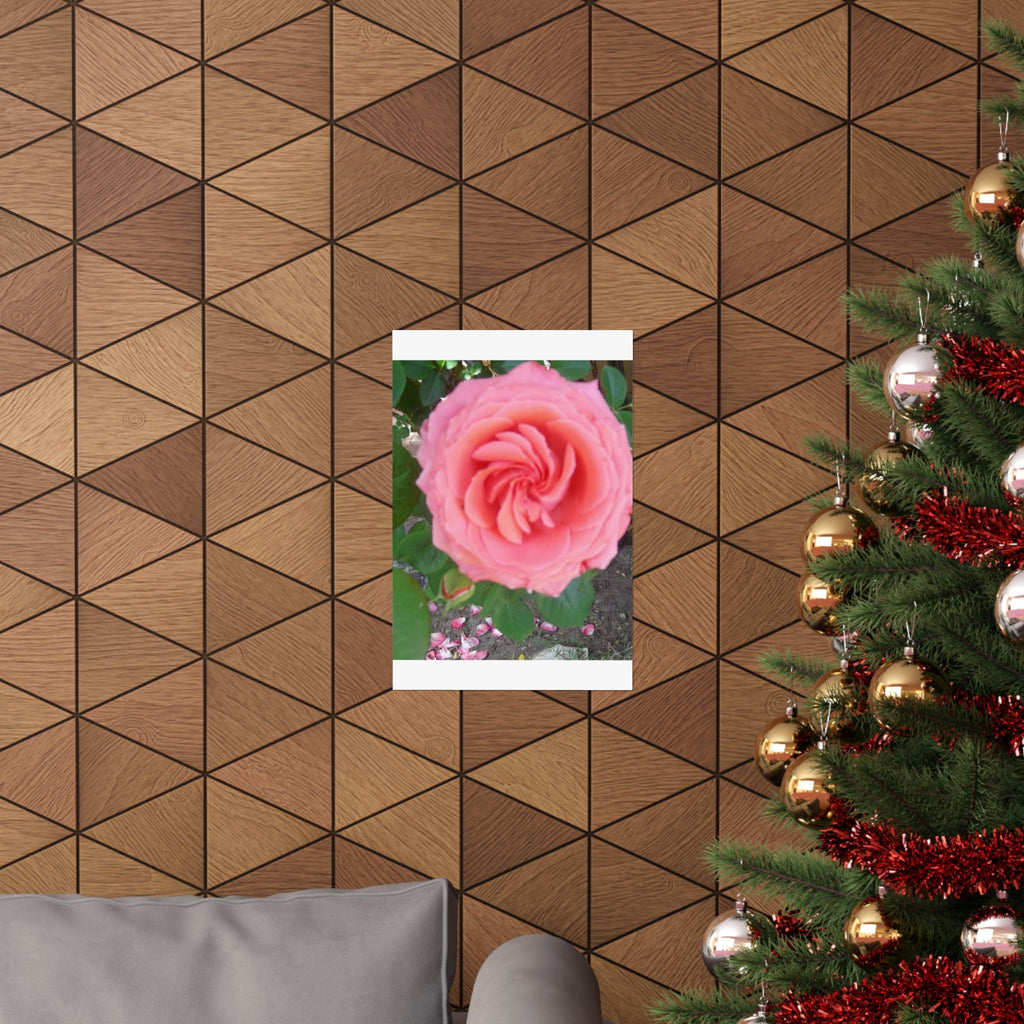 Beautiful Pink Rose Vertical Poster – Floral Wall Art, Home Decor, Gift for Her, Botanical Print, Mother's Day Decoration