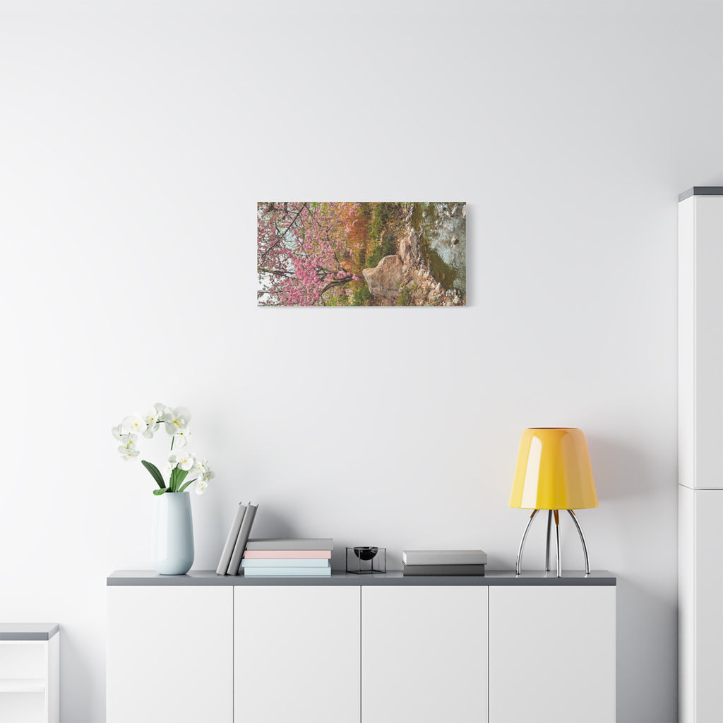 Blossoming Serenity Canvas Print, Floral Wall Art, Nature Decor, Home Aesthetic, Gift Idea for Garden Lovers, Spring Decor