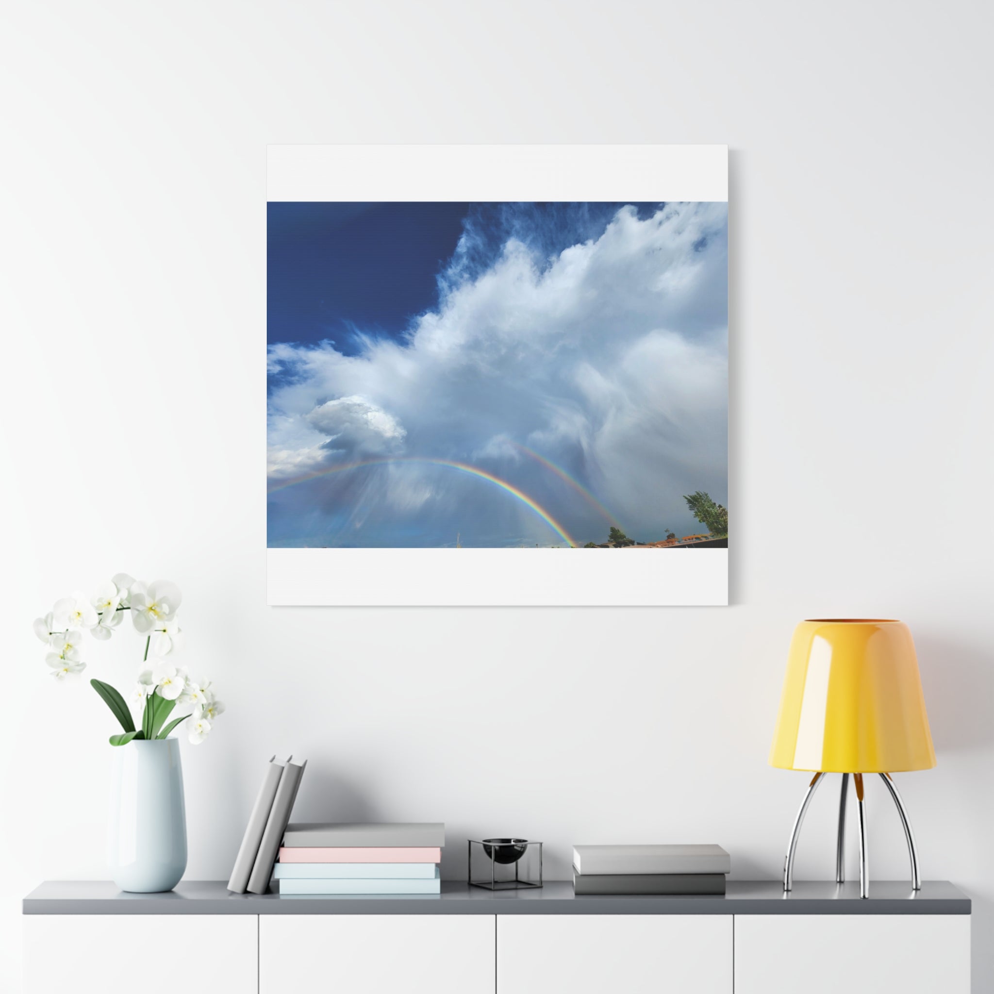 Rainbow Cloud Art Canvas Print, Stretched Wall Decor, Home/Office Art, Gift for Nature Lovers, Gallery Wall Accent