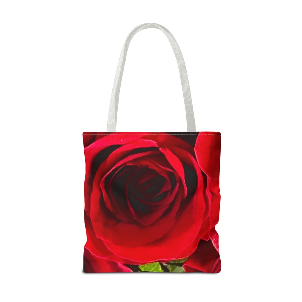 Romantic Floral Tote Bag, Stylish Grocery Bag, Perfect Gift for Mothers Day, Beach Tote, Everyday Use, AOP Red Rose Design